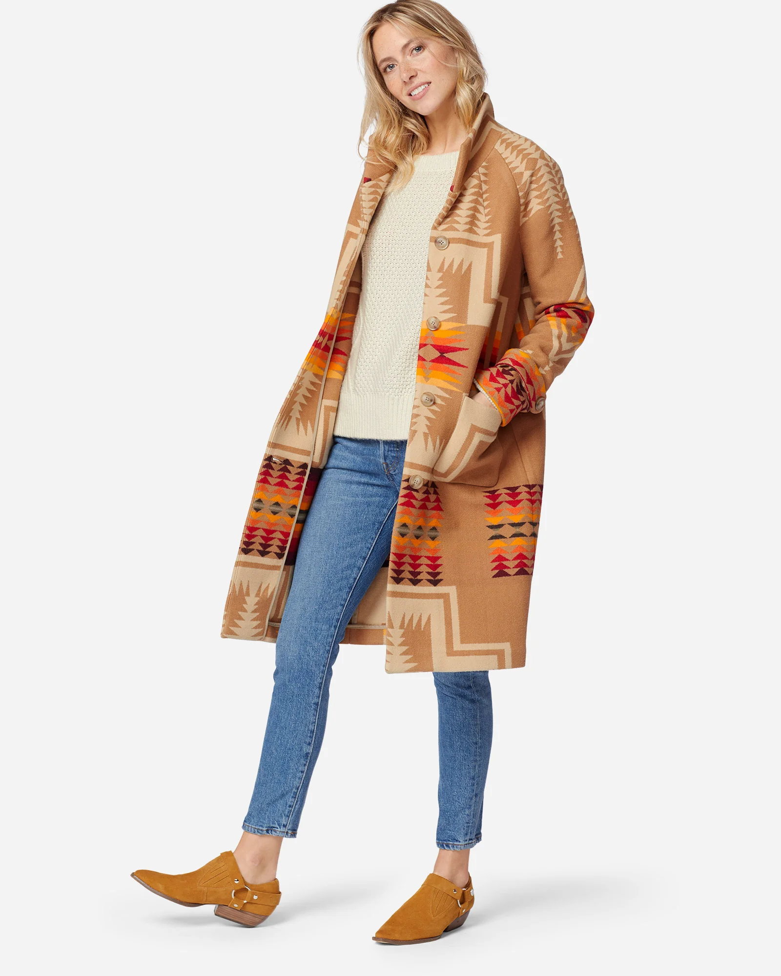 1930's Archive Coat - Tan Harding Jacquard - Image 4
