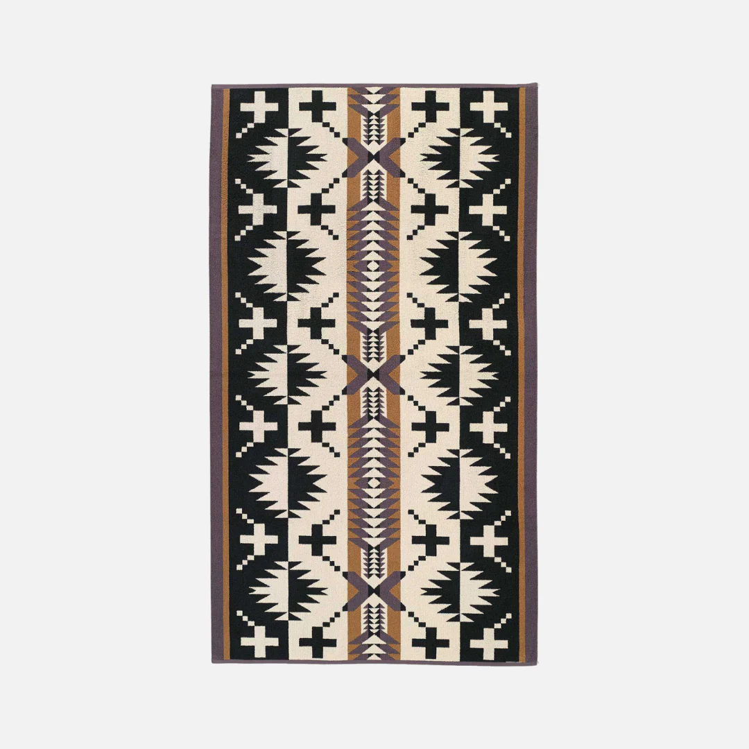 3 Piece Towel Set - Spider Rock Black / White - Image 2