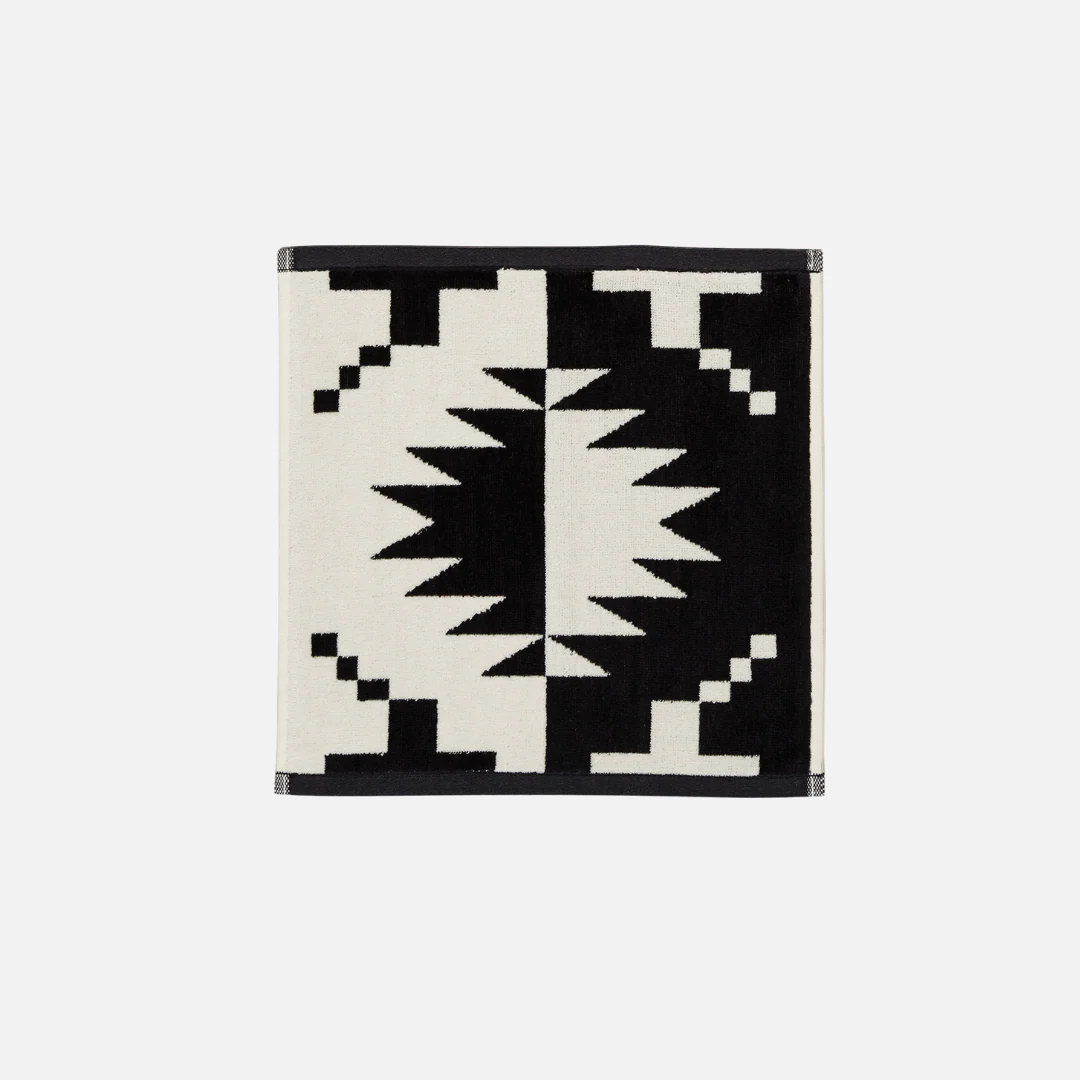 3 Piece Towel Set - Spider Rock Black / White - Image 4