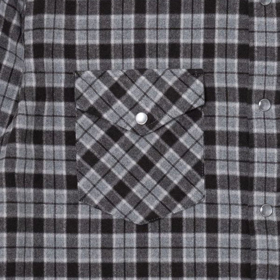 Western Checked Shirt - Charcoal/Black - Image 2