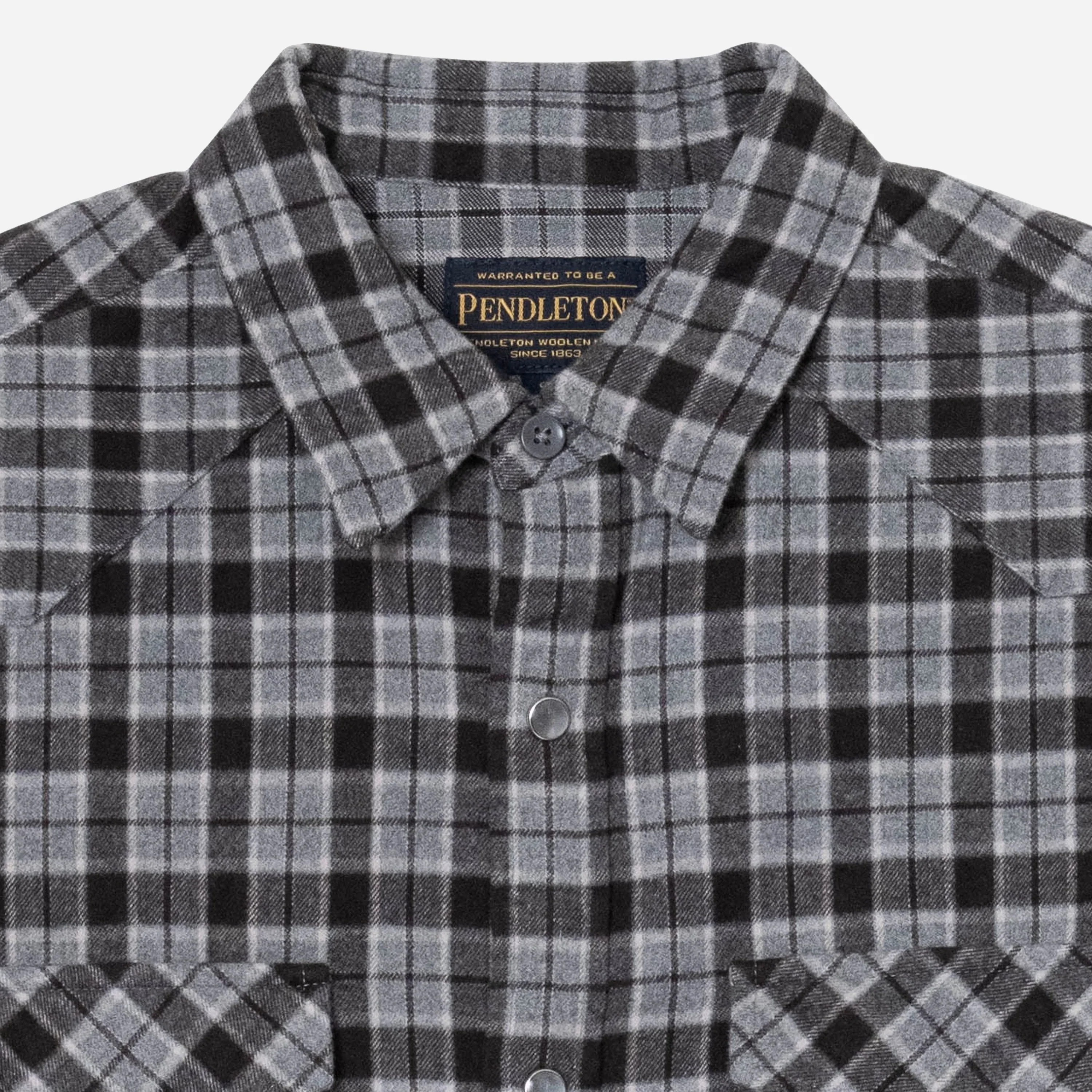 Western Checked Shirt - Charcoal/Black - Image 4