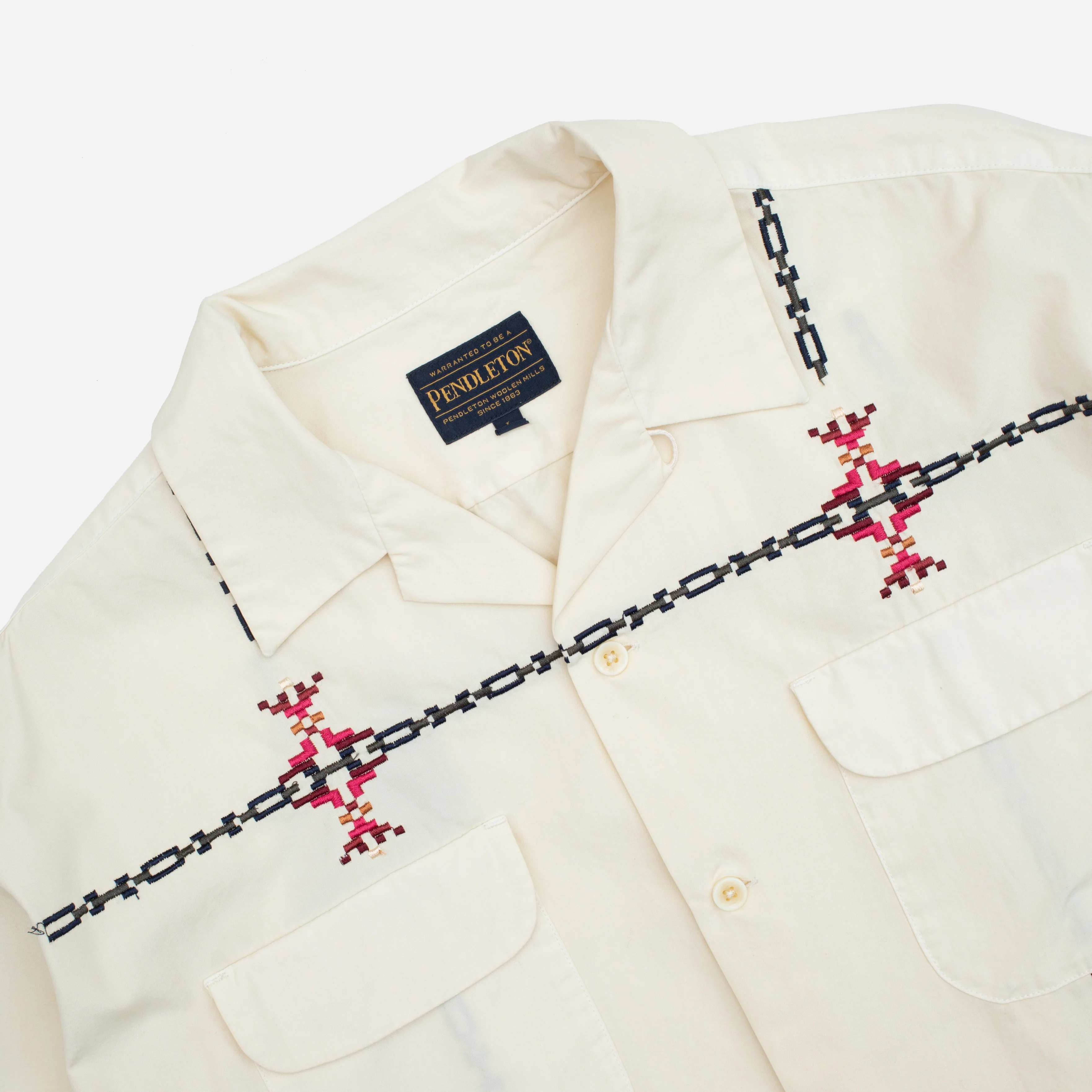 Garment Dye EMB Shirt - Ivory - Image 3