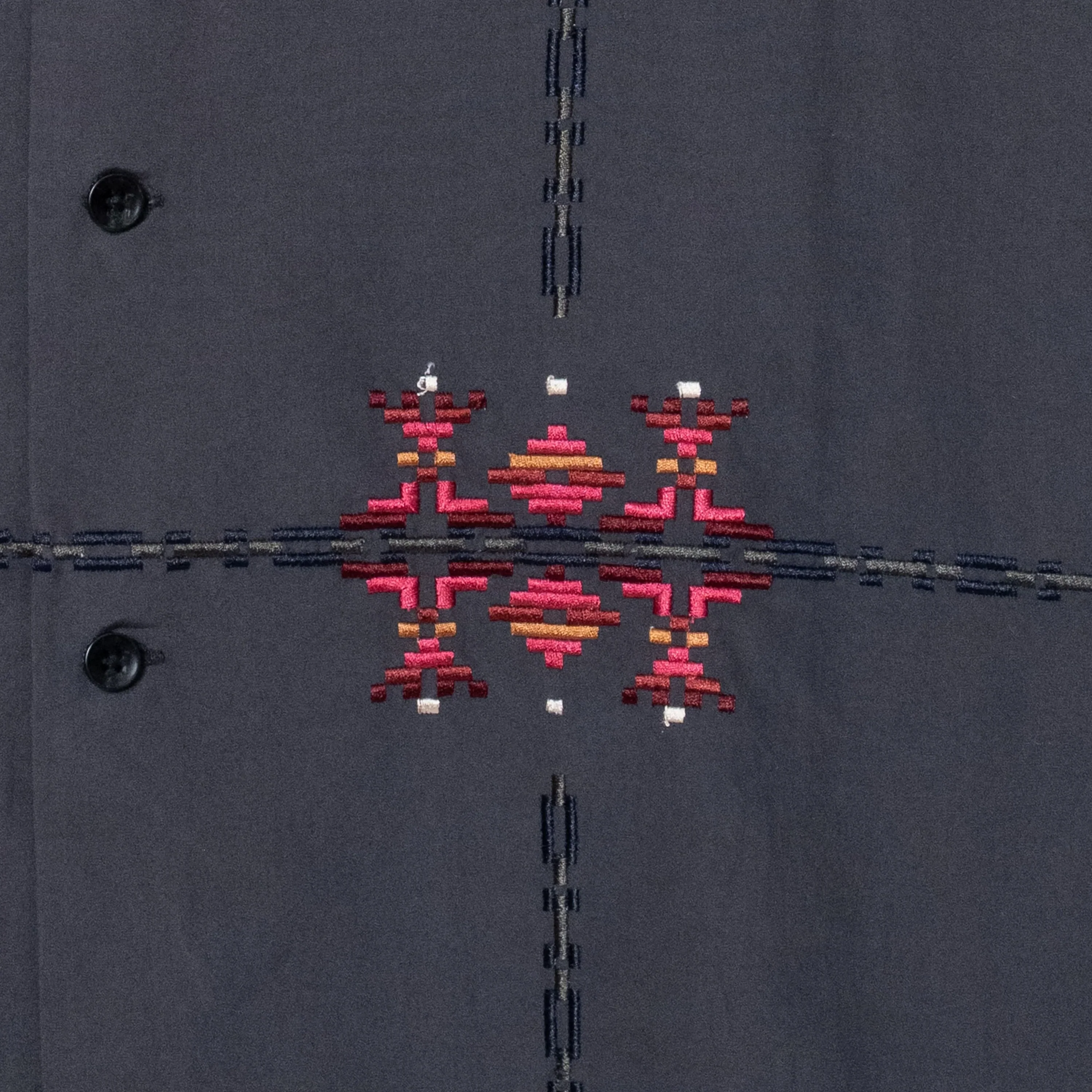 Garment Dye EMB Shirt - Charcoal - Image 3