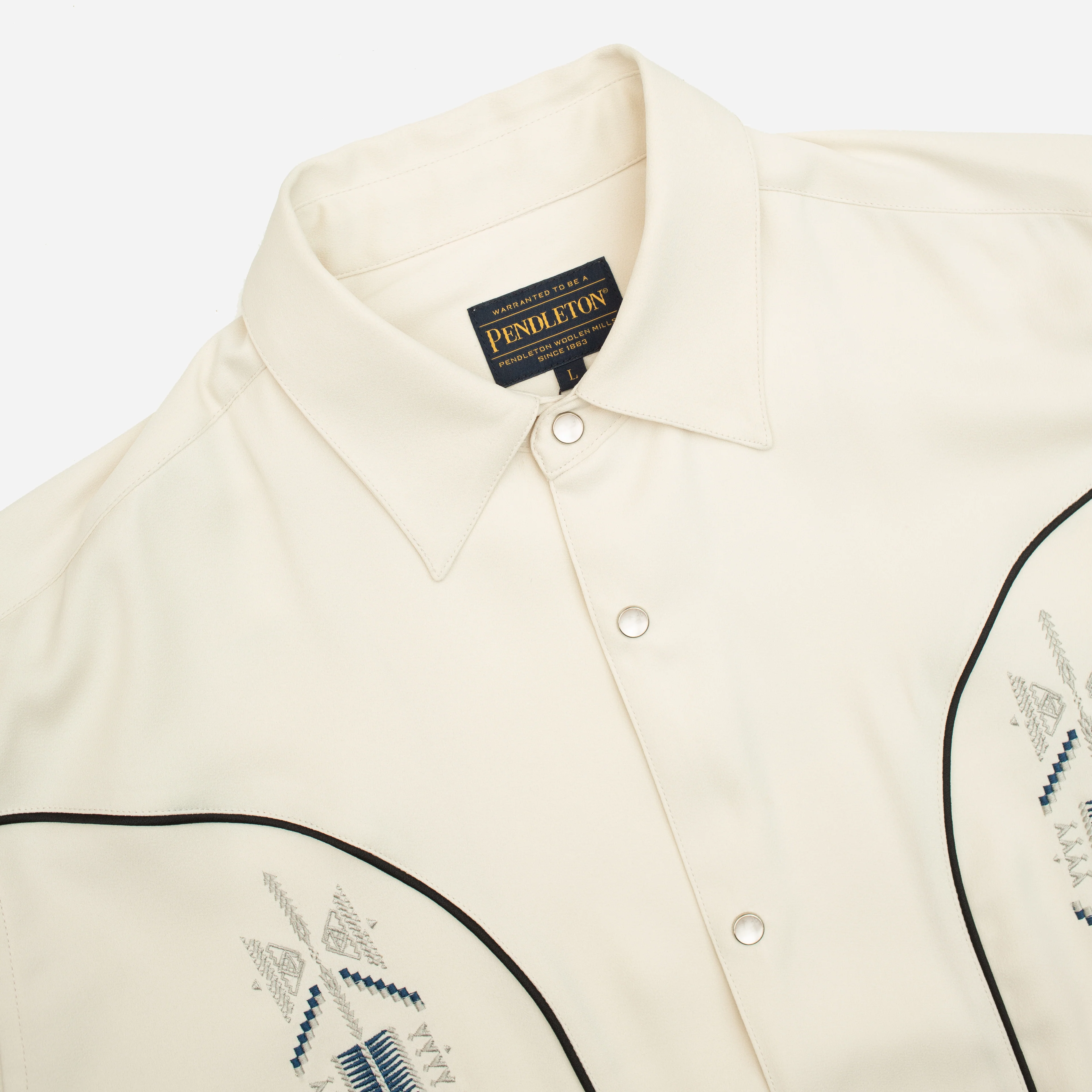 Western Satin Jacket - White - Image 3