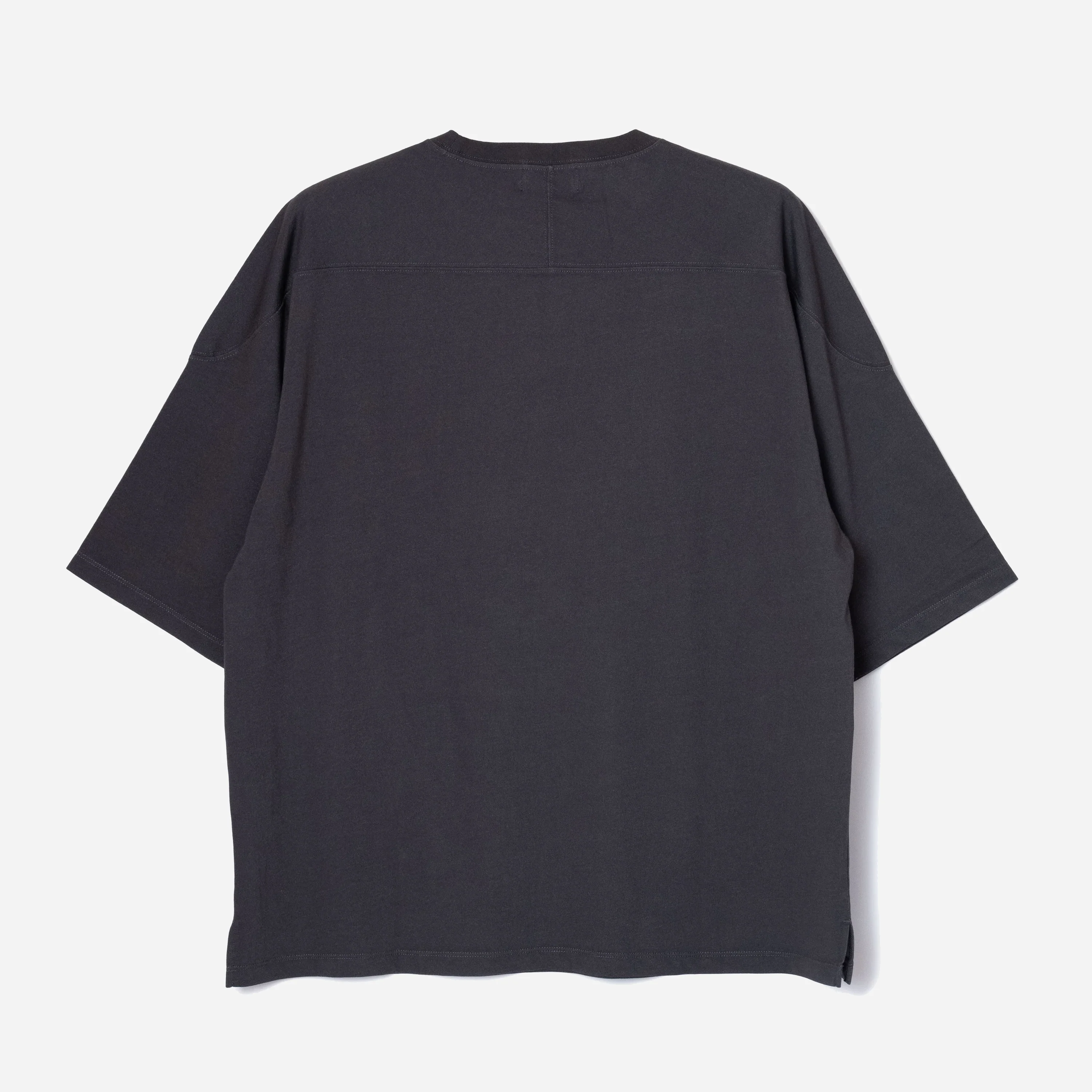 Garment Dye Football T-Shirt - Slate Grey - Image 2