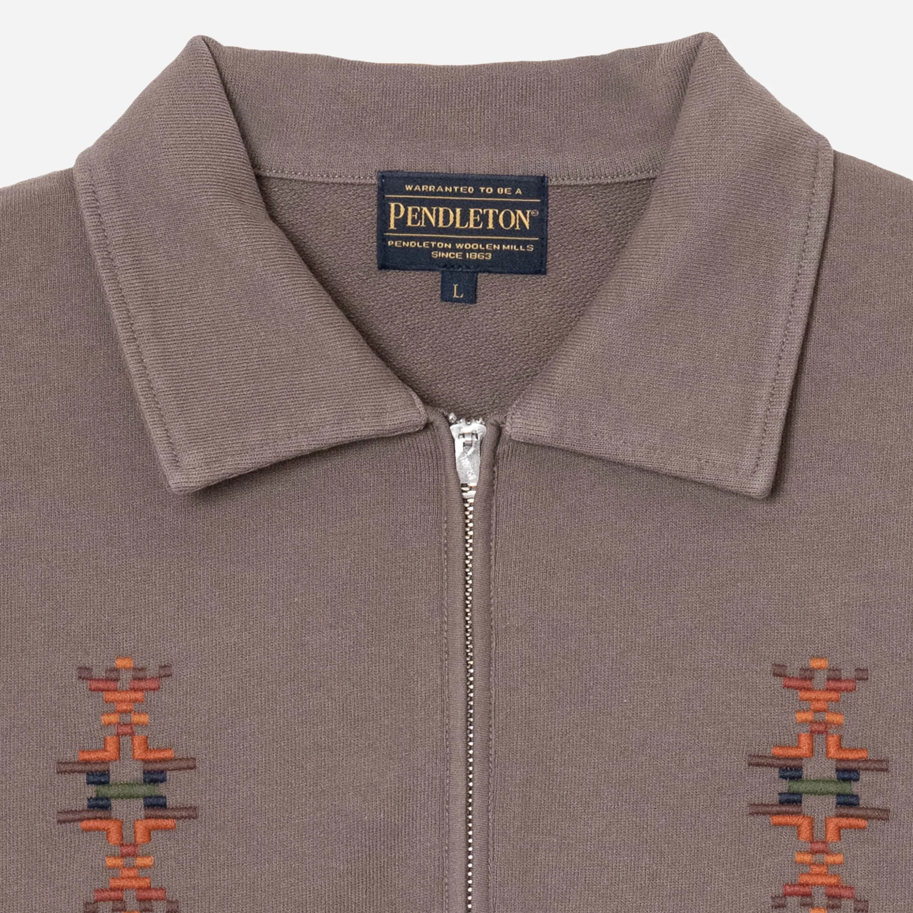 Pigment Dye Half Zip Sweatshirt - Mocha - Image 2