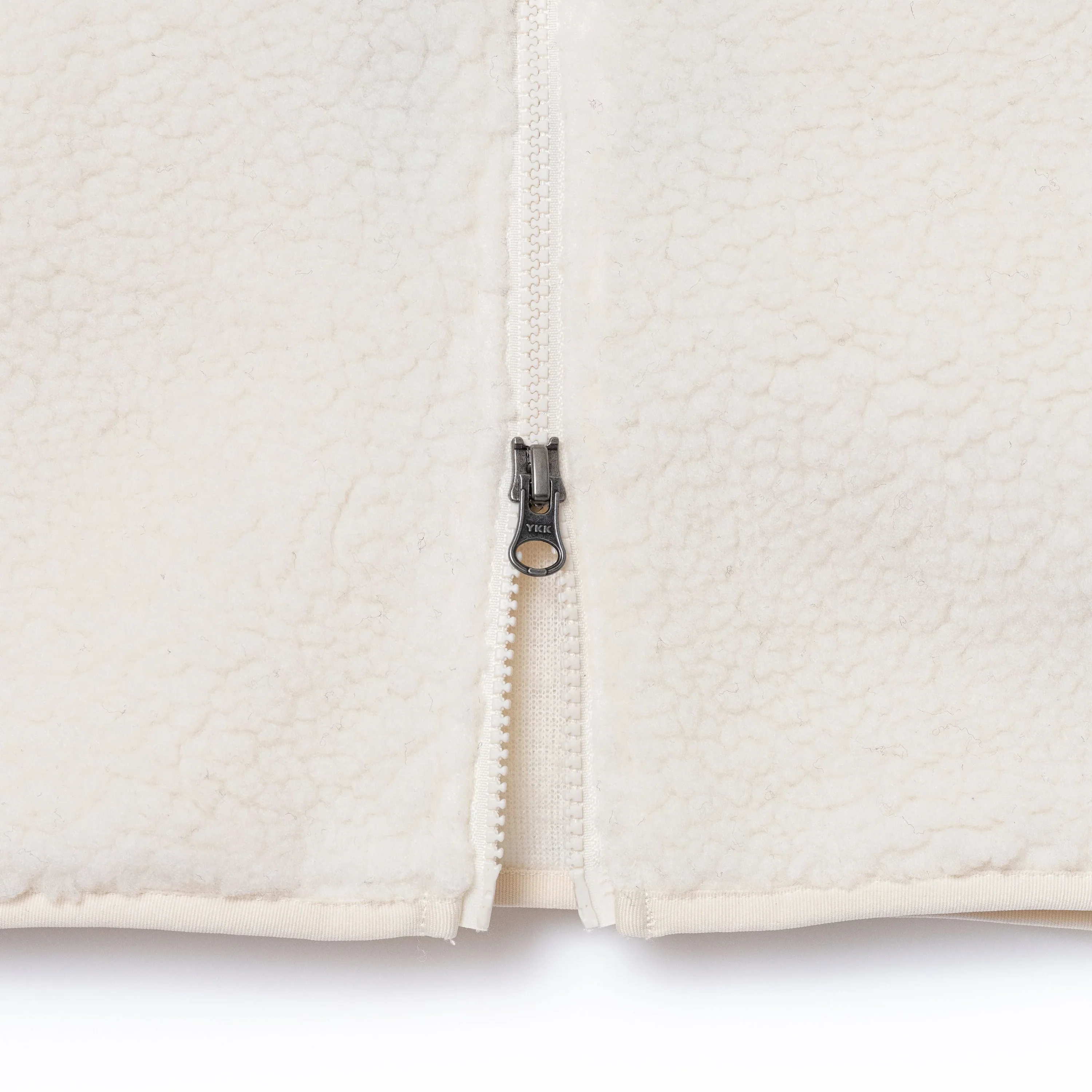 Sherpa Boa Fleece Vest - Ivory - Image 2