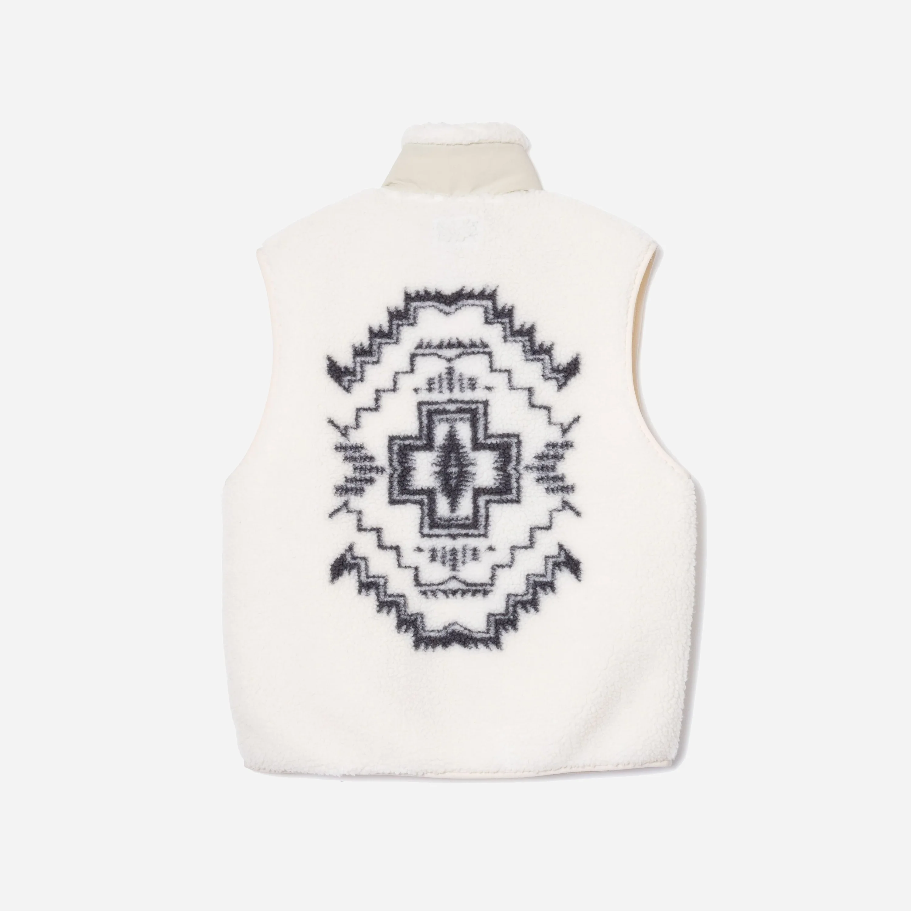 Sherpa Boa Fleece Vest - Ivory - Image 3