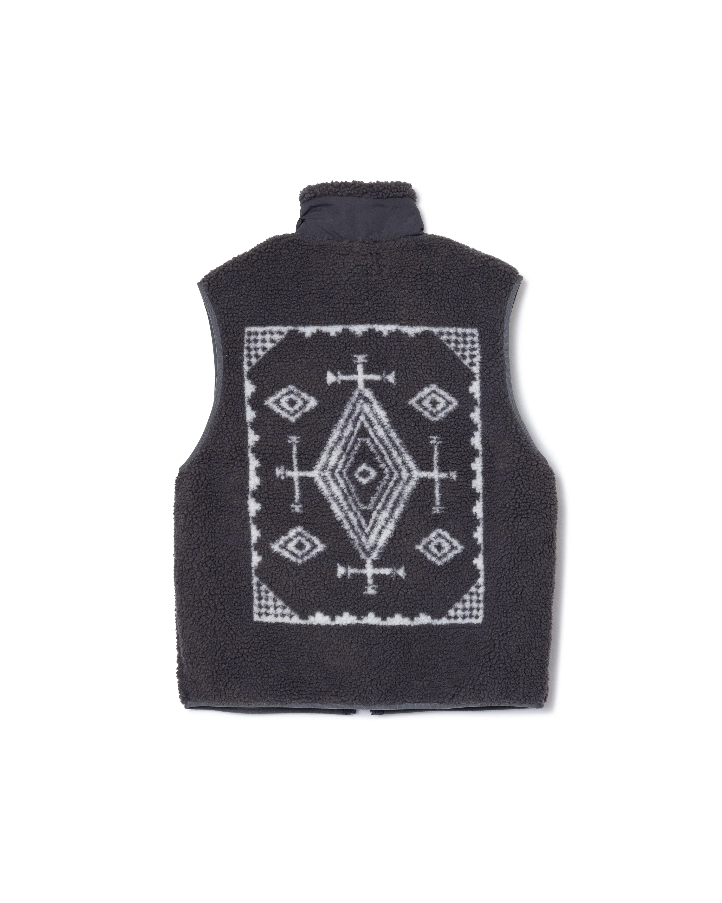 Sherpa Boa Fleece Vest - Slate Grey - Image 2