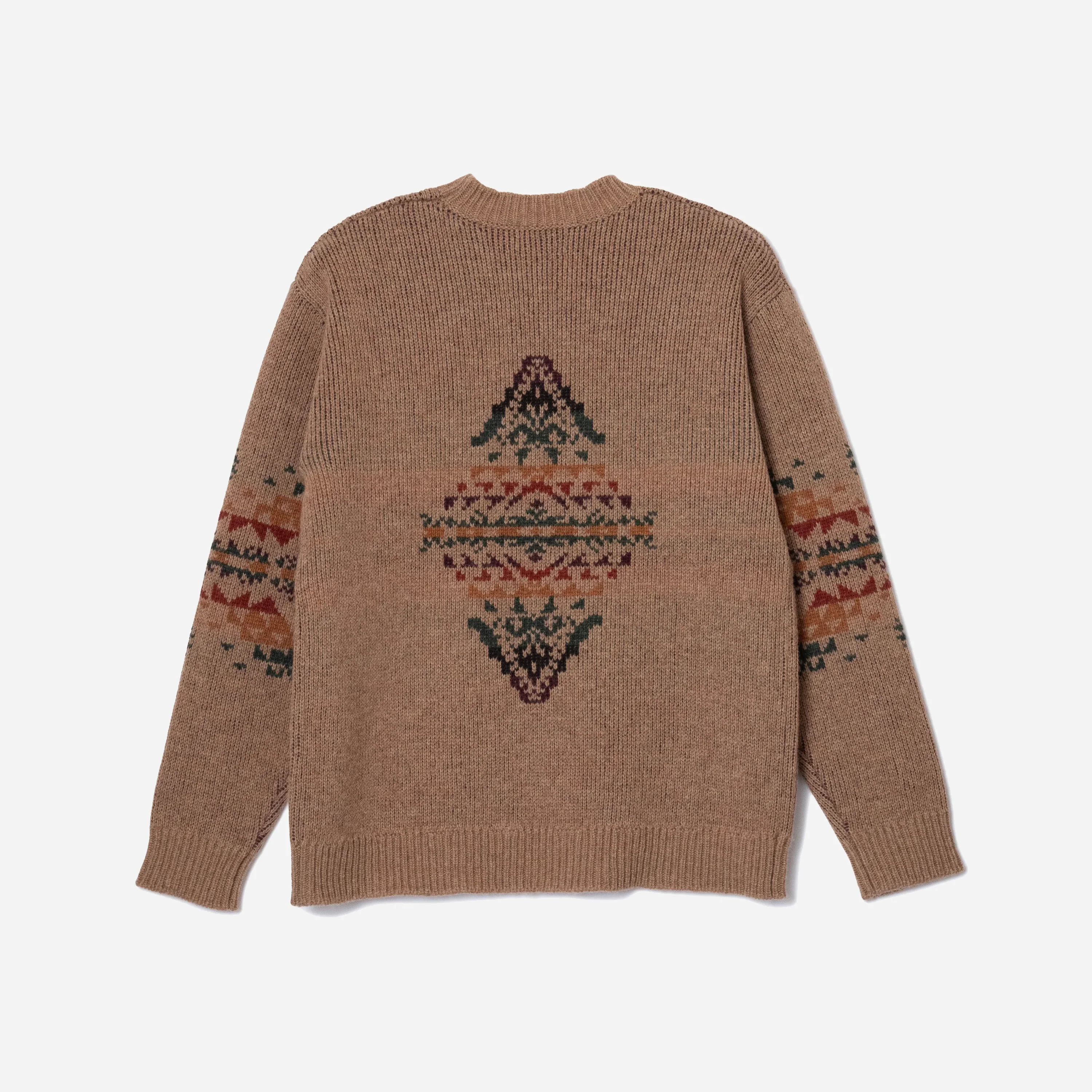 Lambswool Crewneck Sweater - Tan - Image 3