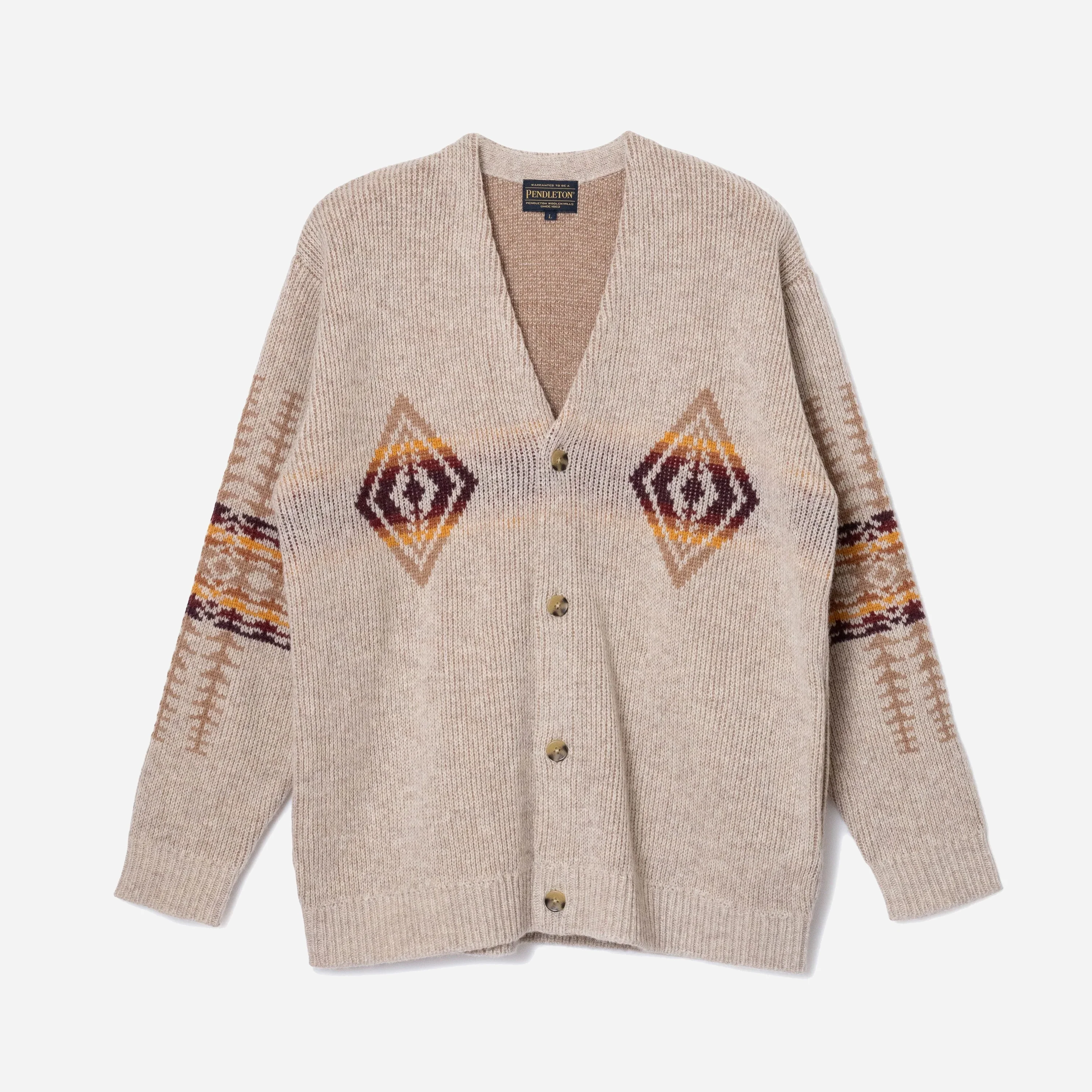 Lambswool Cardigan - Tan Beige
