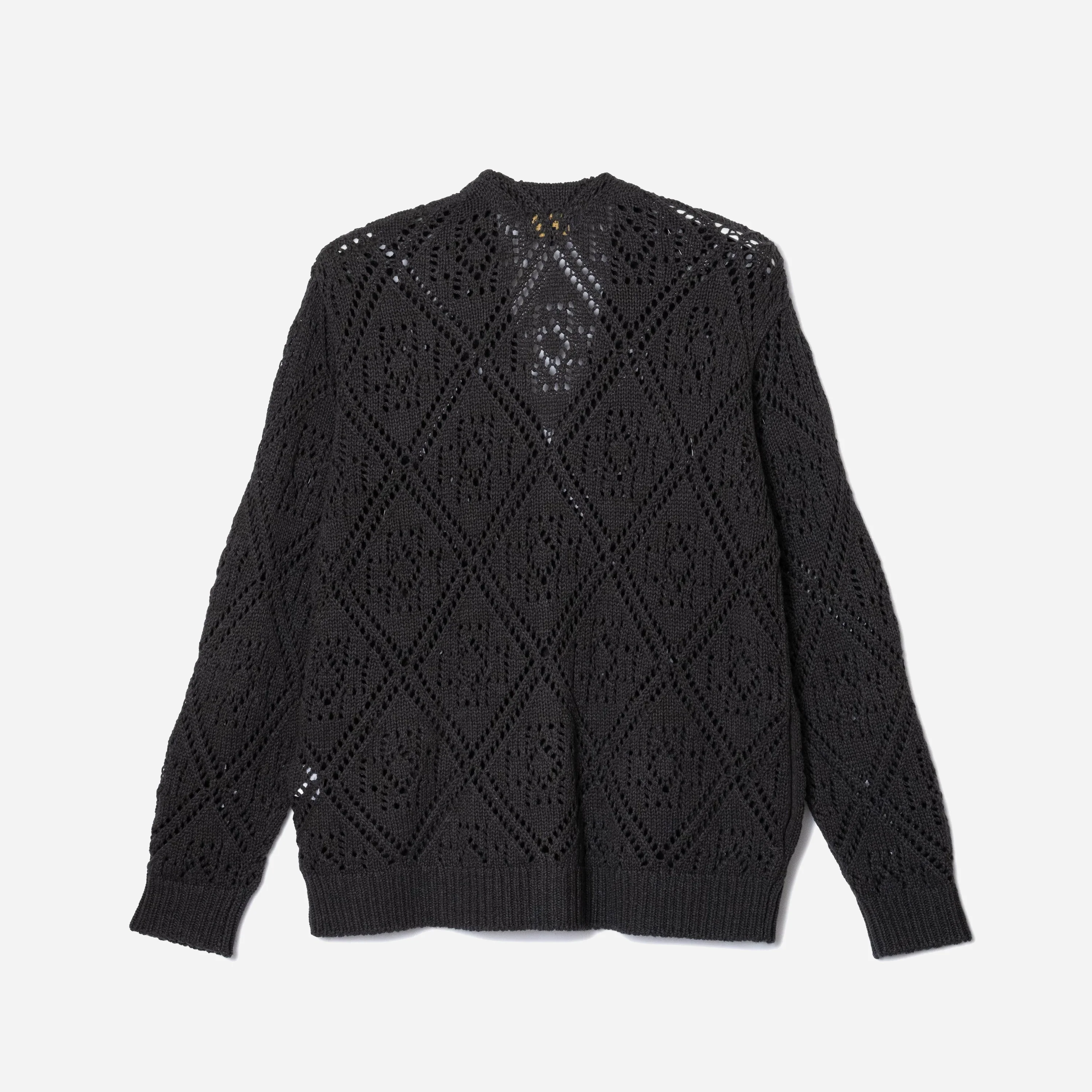 Lace Stitch Cardigan - Charcoal - Image 2