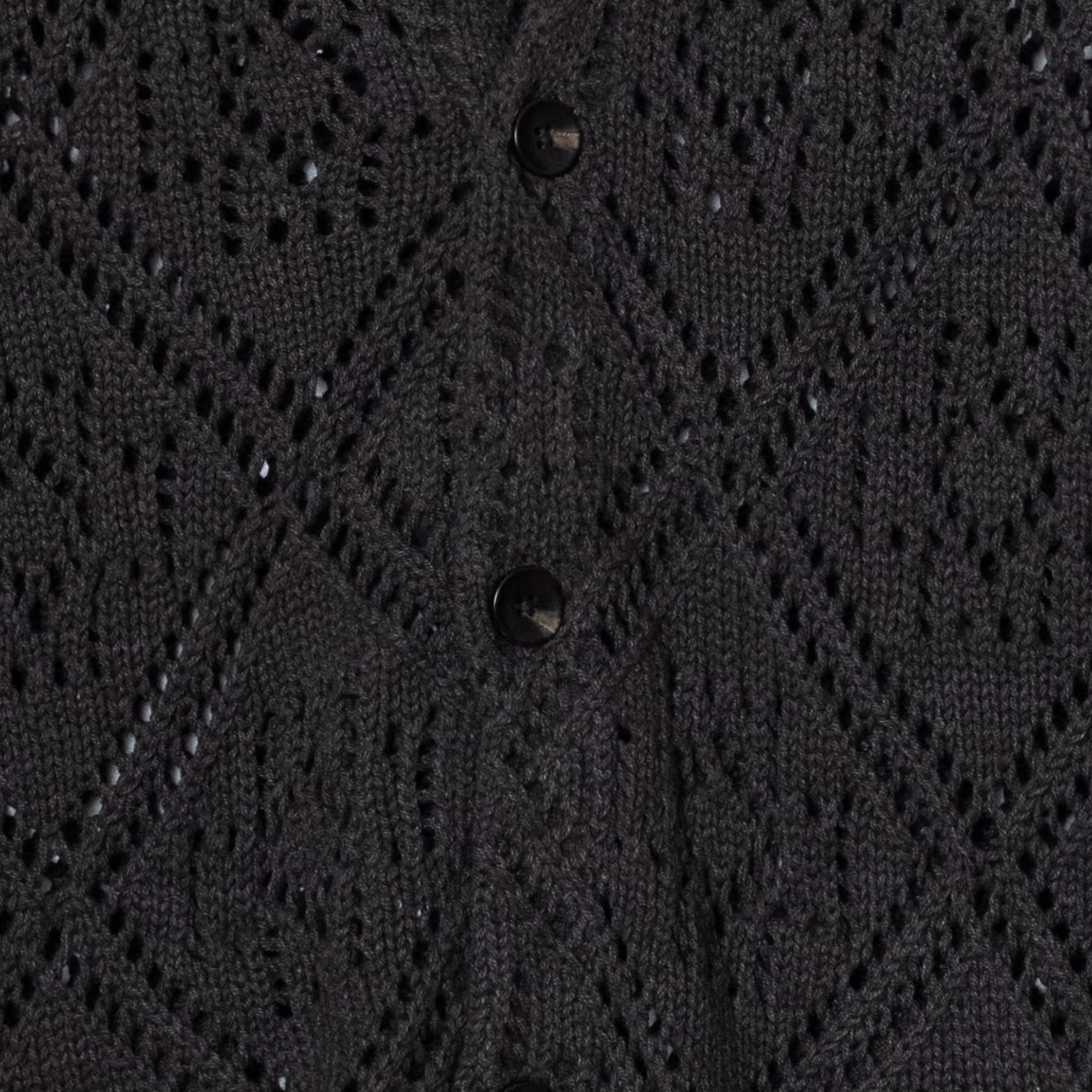 Lace Stitch Cardigan - Charcoal - Image 3