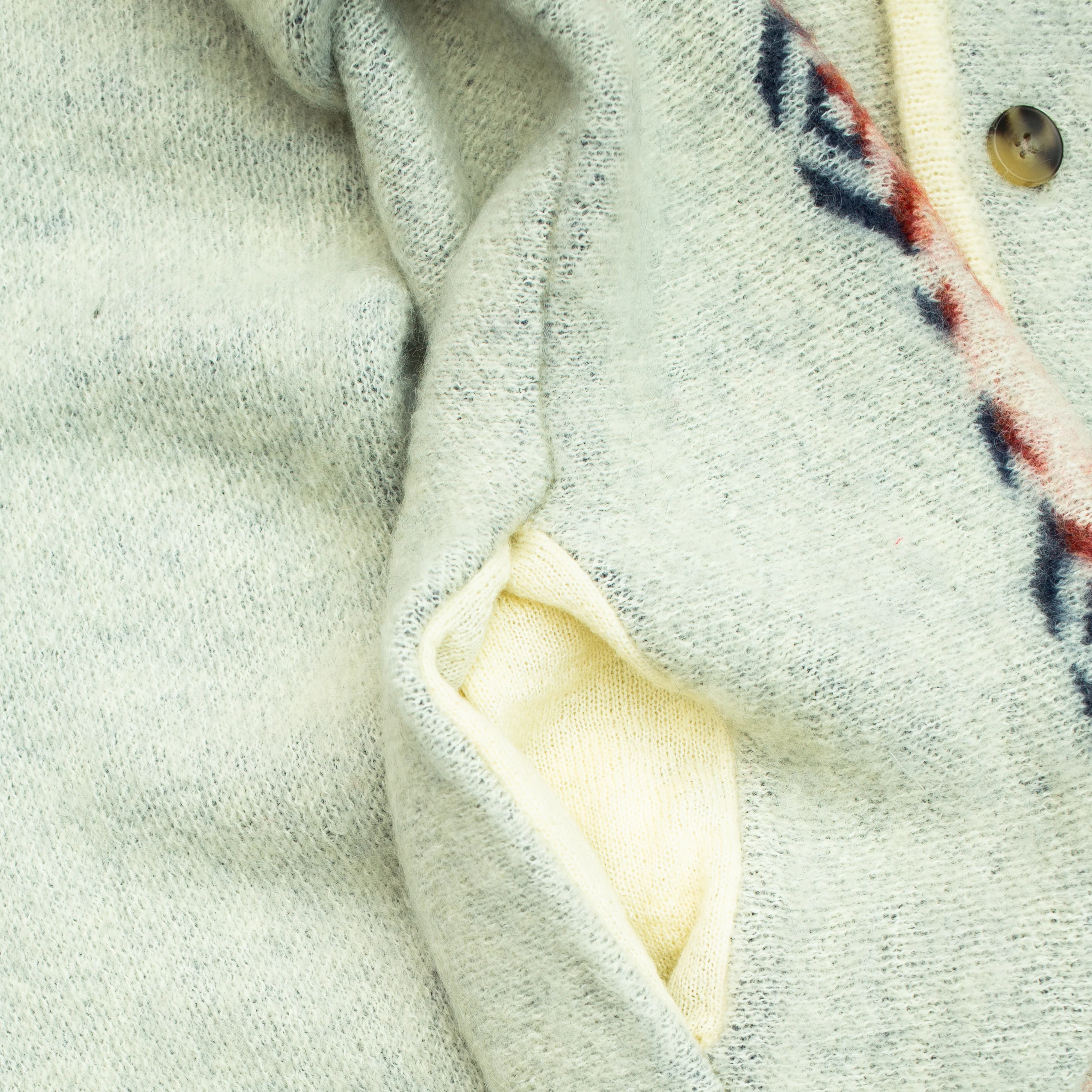Shaggy Cardigan - Ivory - Image 4