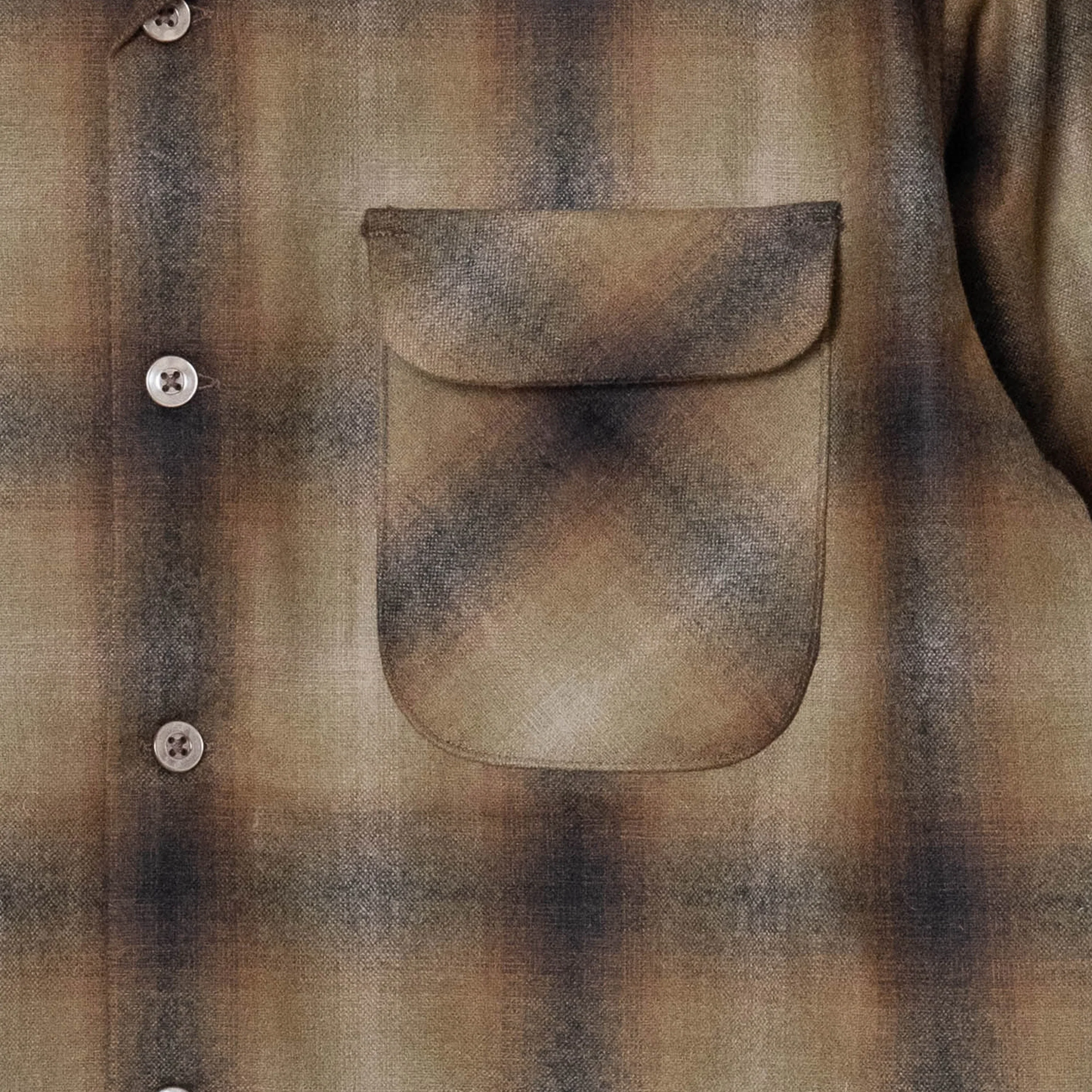Crafted In Japan Wool Shirt - Brown/Beige - Image 2