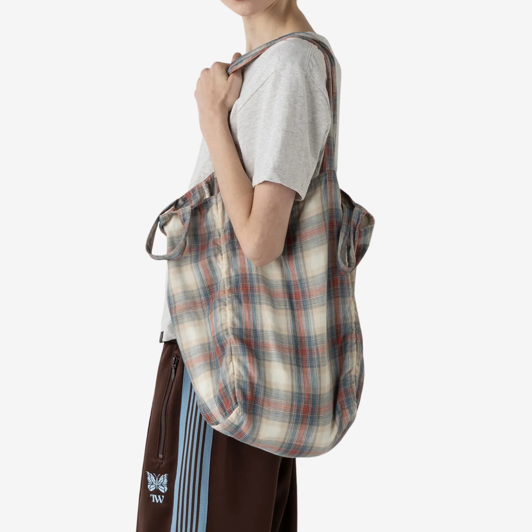 Cotton Tote Bag -  Rust/Navy - Image 2