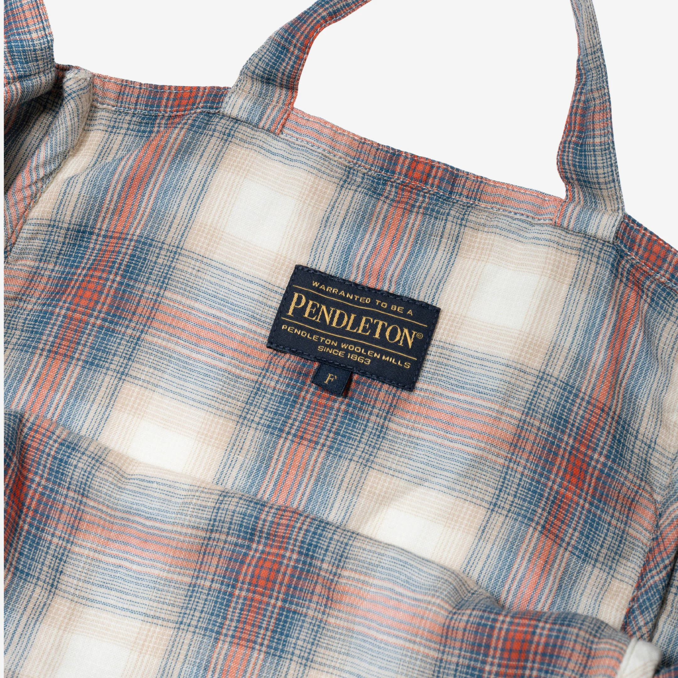 Cotton Tote Bag -  Rust/Navy - Image 3