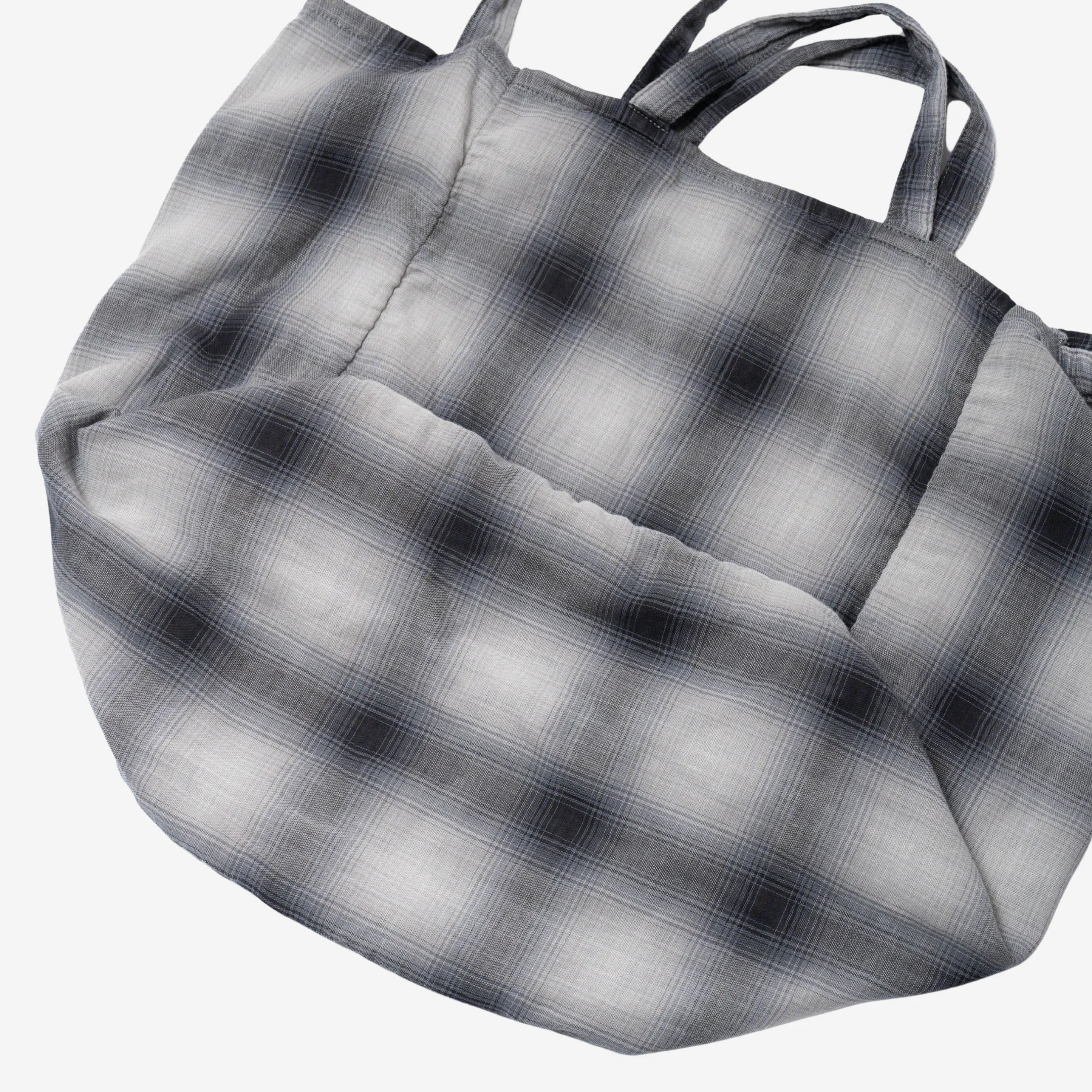 Cotton Tote Bag - Gray/Bone - Image 3