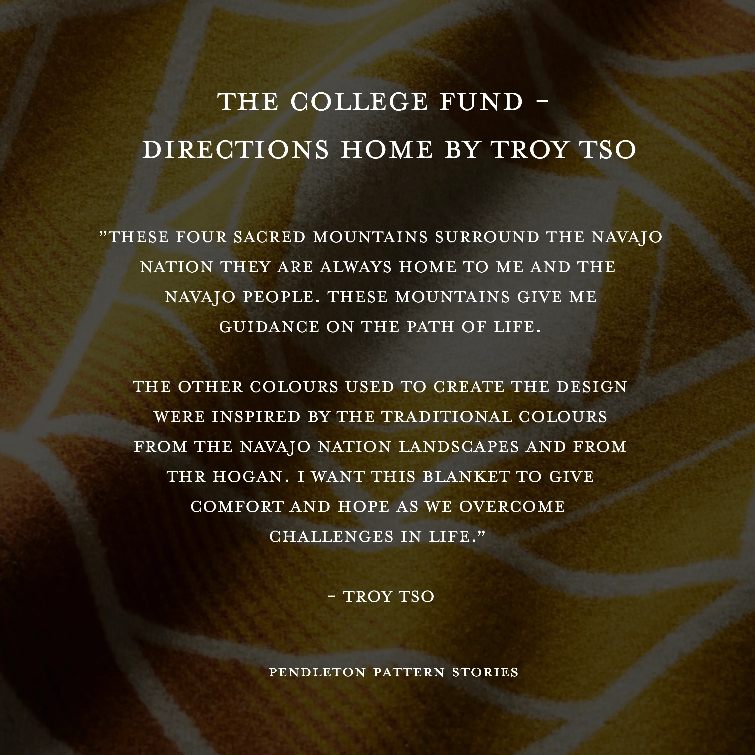 American Indian College Fund Saddle Blanket - Directions Home - Image 4
