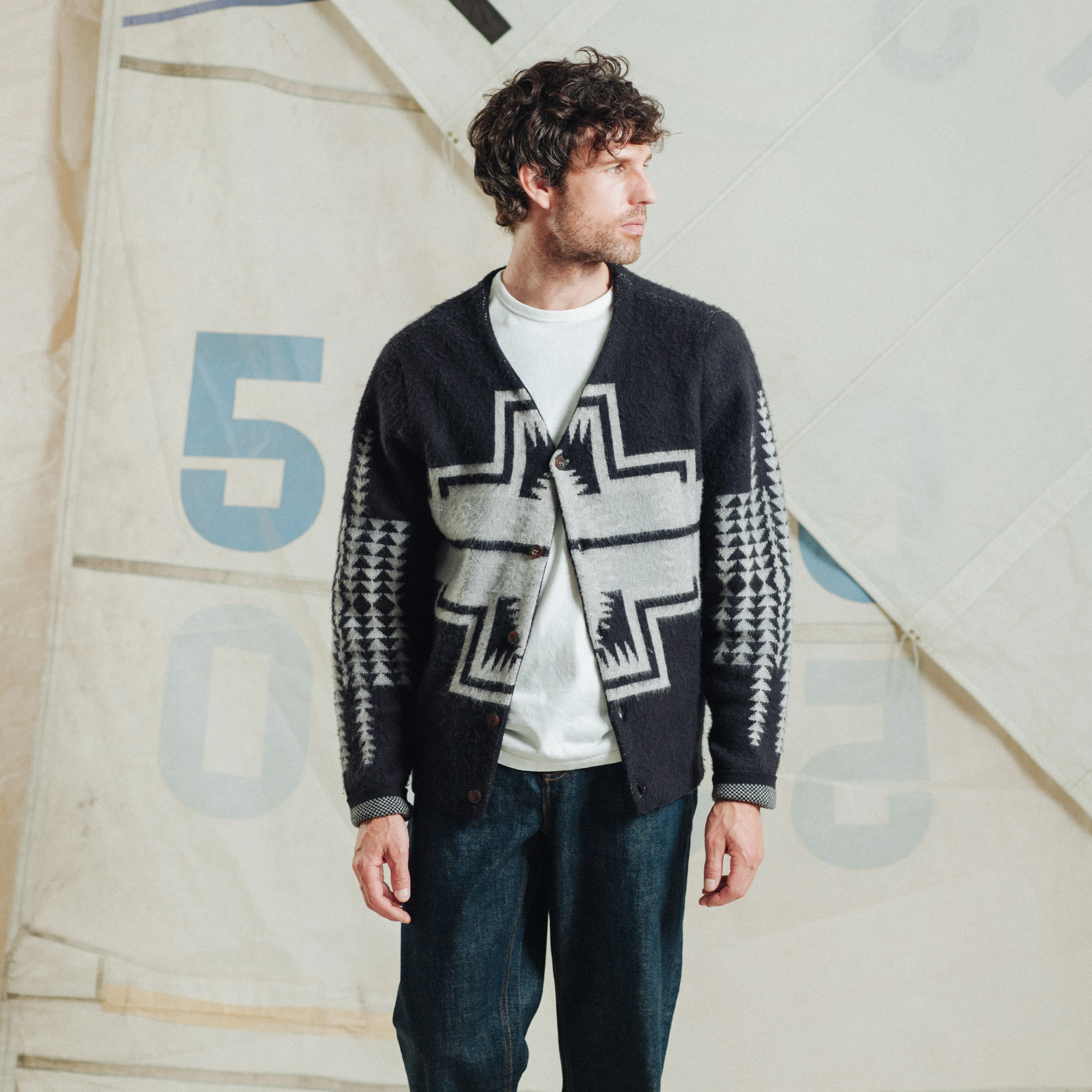 Band Cardigan - Black Harding - Image 5