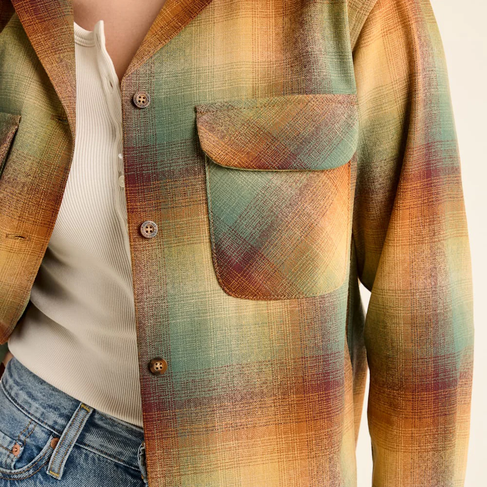 Women's Boyfriend Board Shirt - Gold/Green Ombre - Image 2