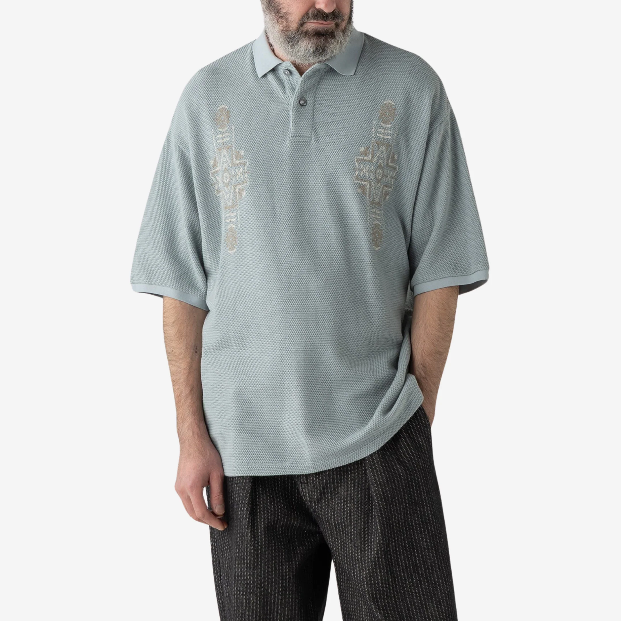 EMB Polo Shirt - Slate Blue - Image 3