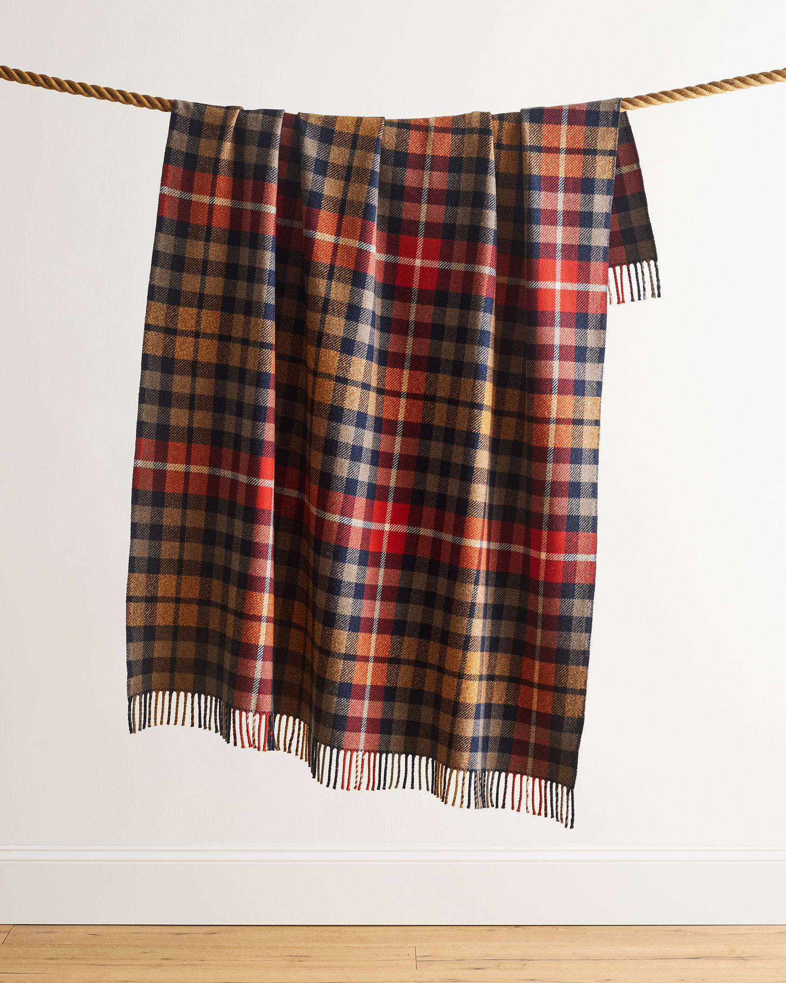 Fireside Throw - Hickory Navy/Rust - Image 2