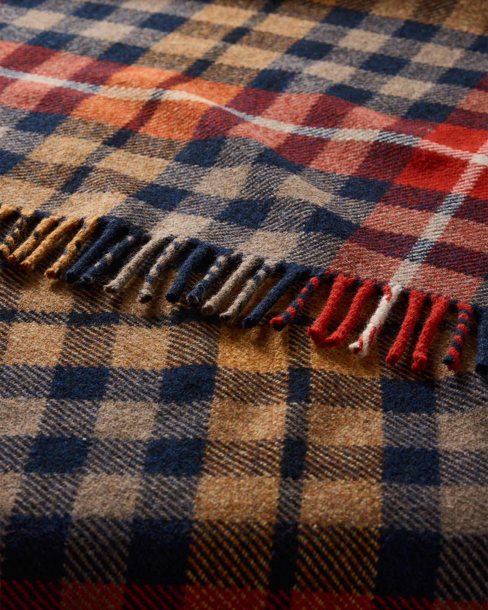 Fireside Throw - Hickory Navy/Rust - Image 4