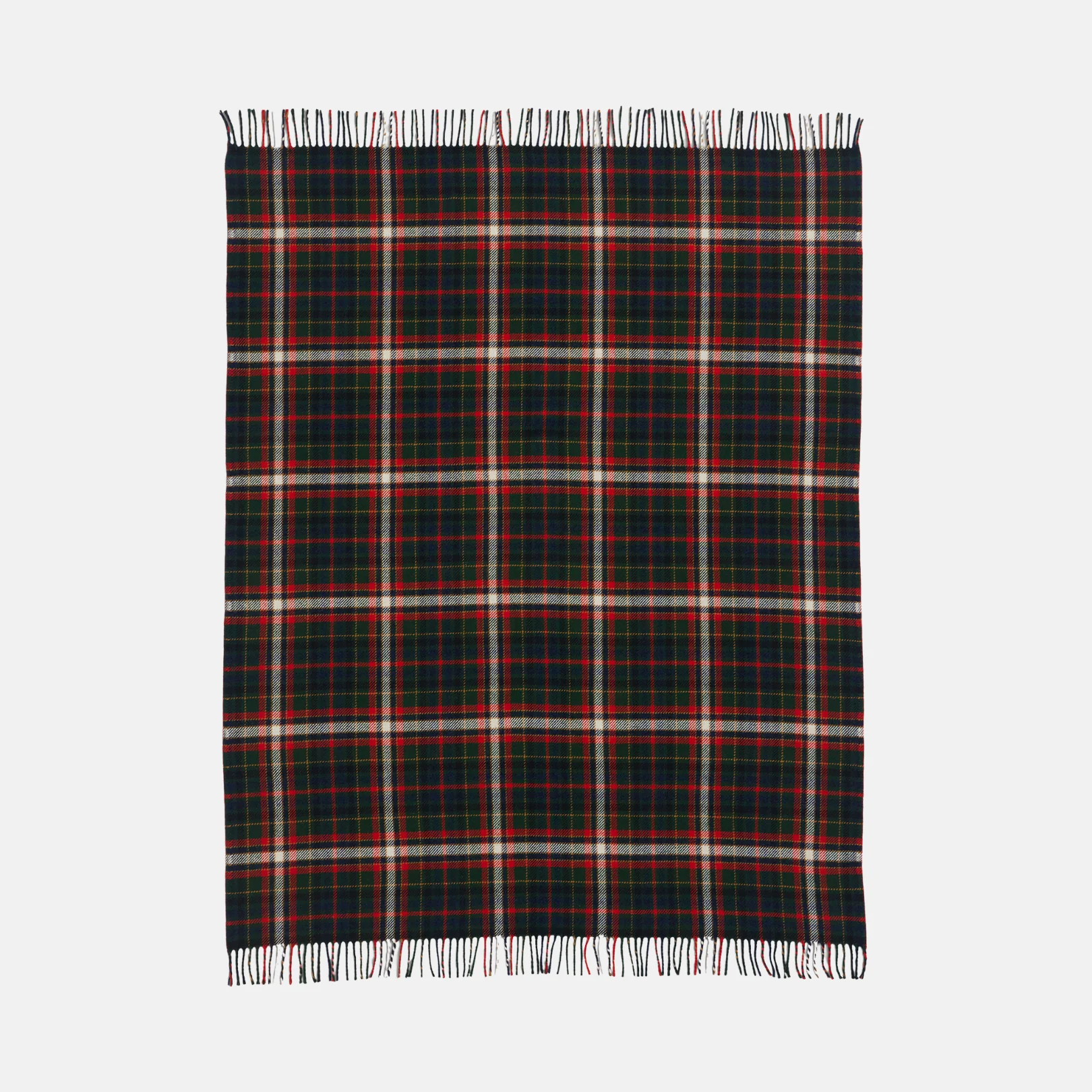 Fireside Throw - Laurel Green/Red - Image 2