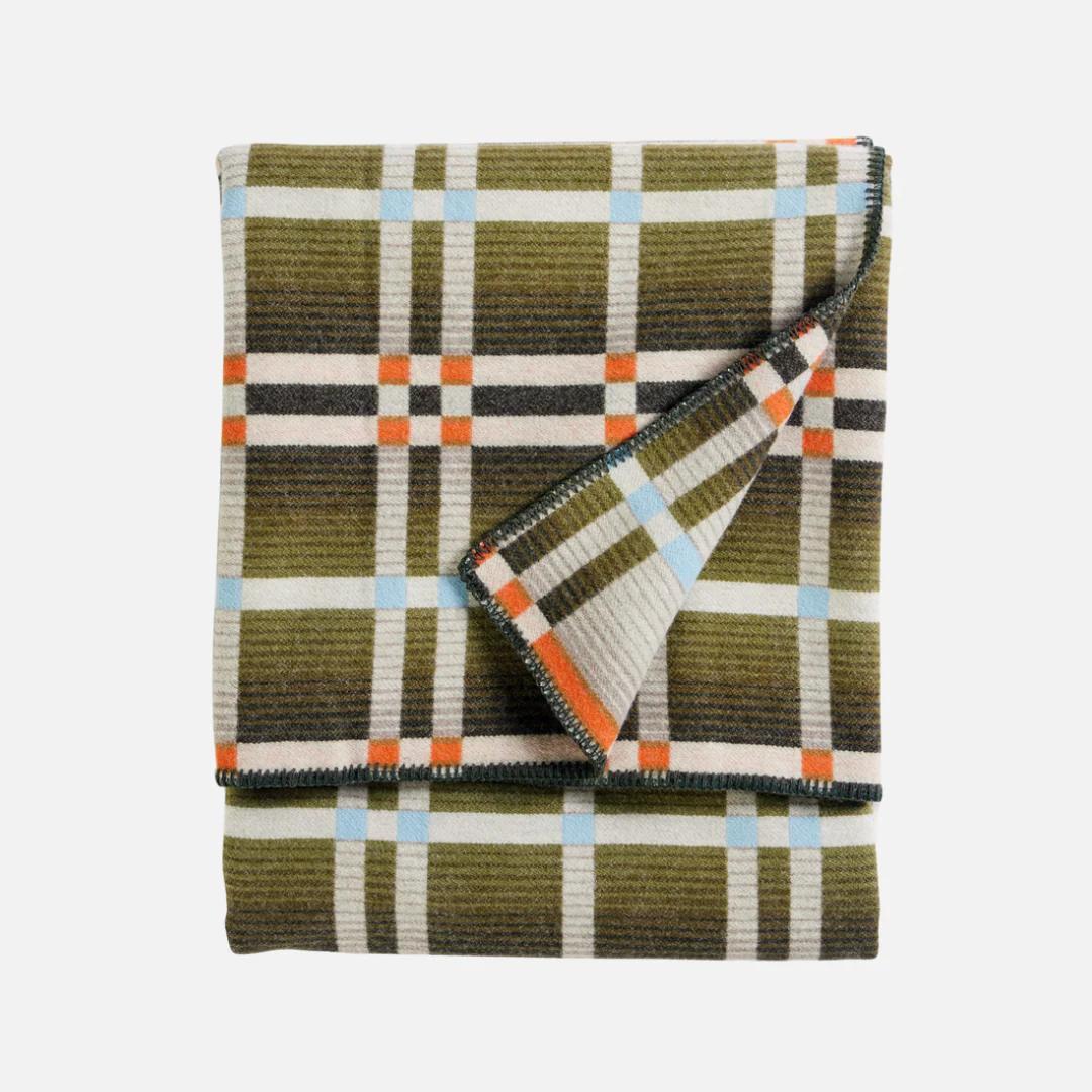 Four Square Throw - Slide Mountain Olive - Image 3