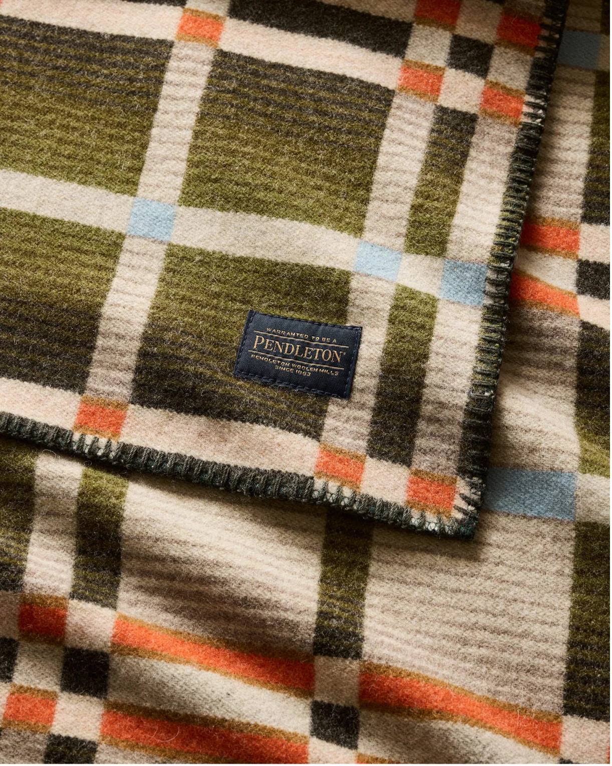 Four Square Throw - Slide Mountain Olive - Image 4