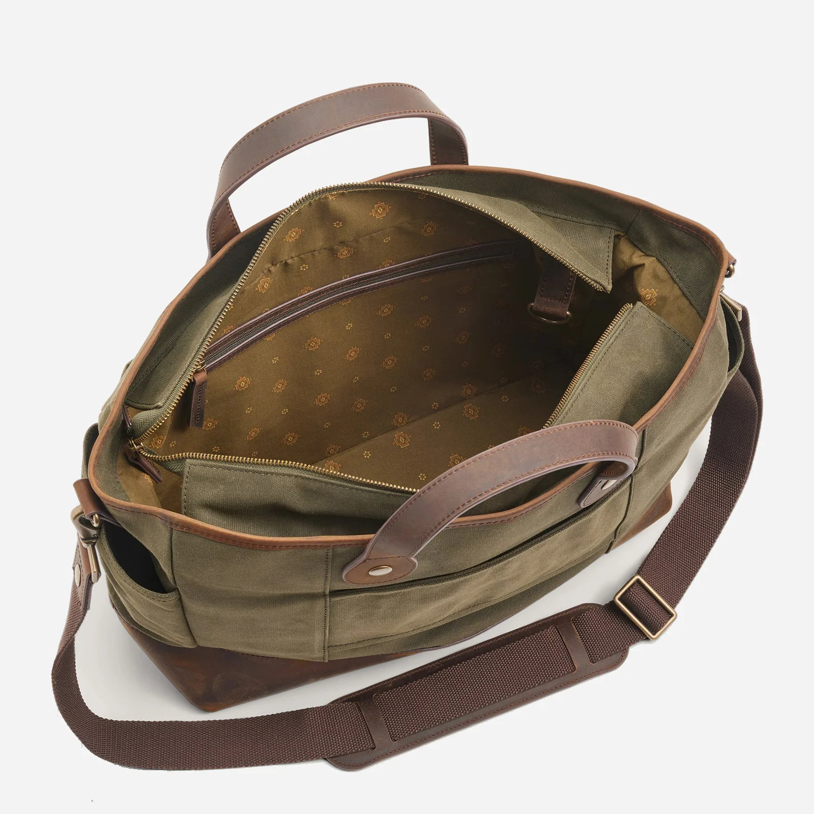 Odyssey Waxed Canvas Messenger Bag - Olive - Image 3