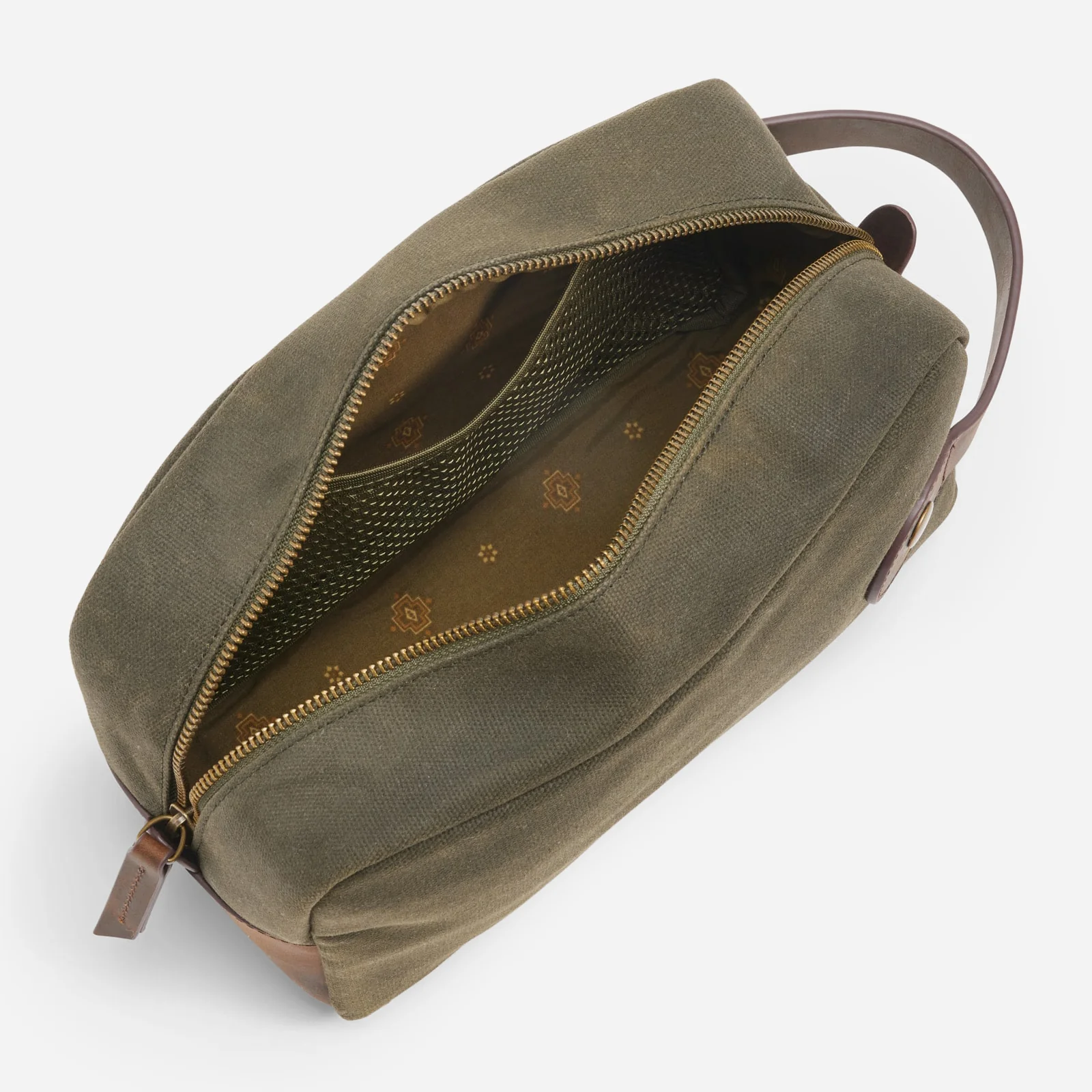 Odyssey Waxed Canvas Travel Kit - Olive - Image 3
