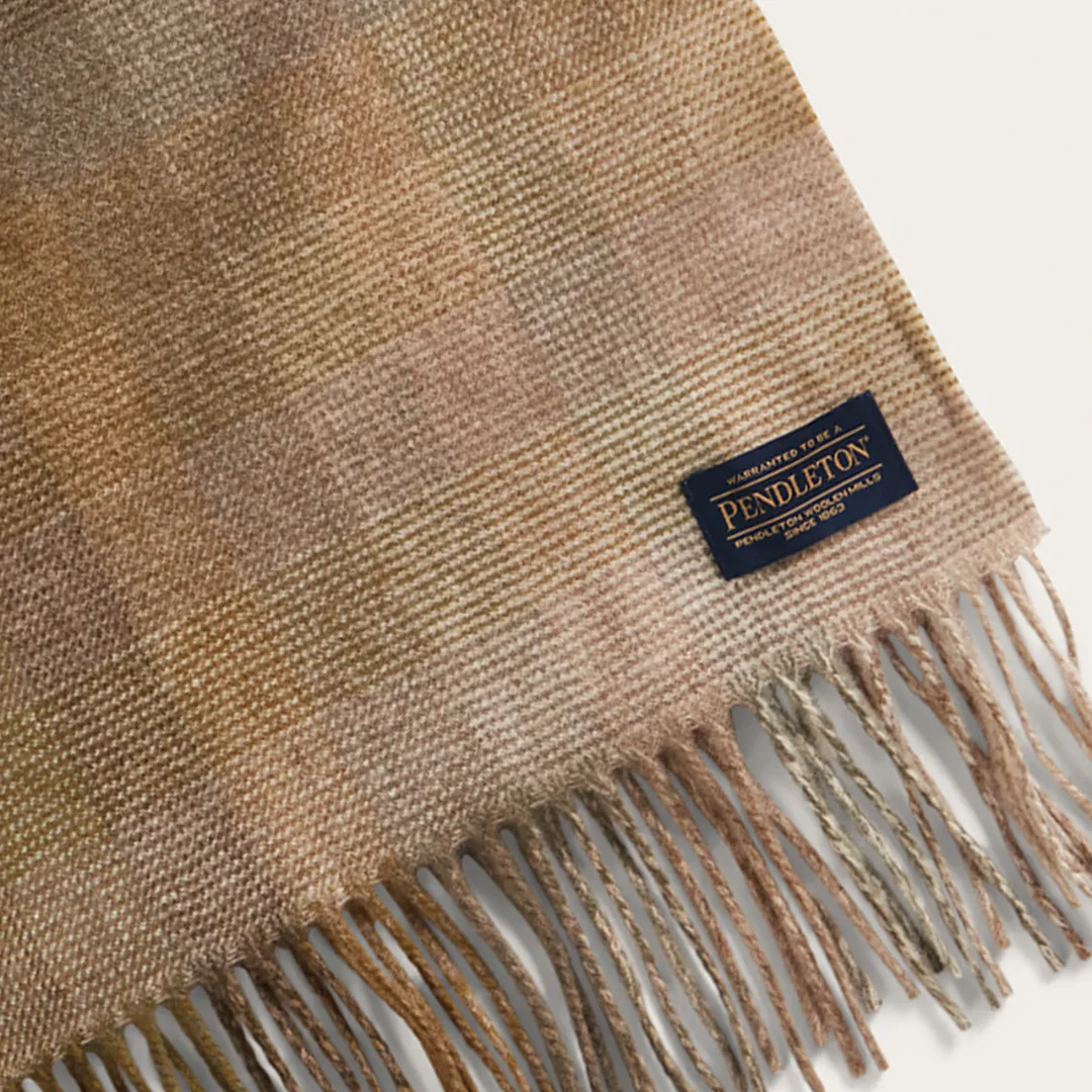 Whisperwool Muffler - Tan Mix/Olive Ombre - Image 2