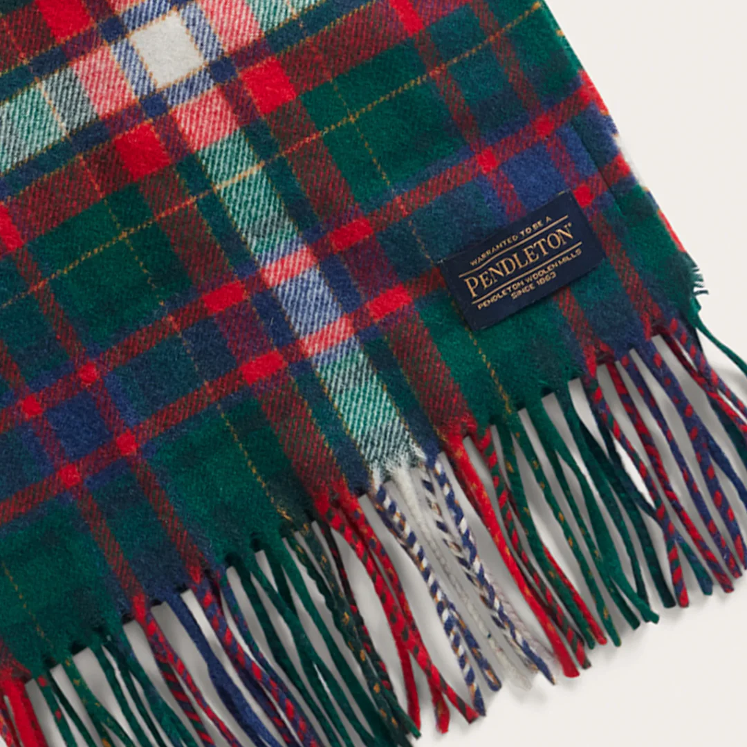 Whisperwool Muffler - Laurel Green/Red - Image 2