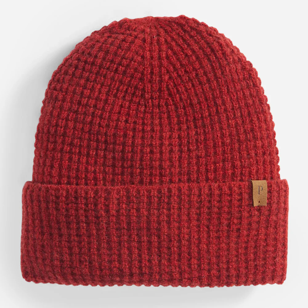 Merino Wool Watch Cap - Cayenne