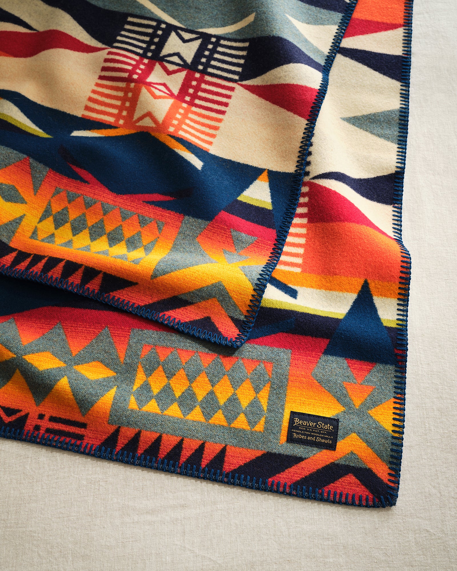 Jacquard Blanket - Fire Legend Sunset - Image 2