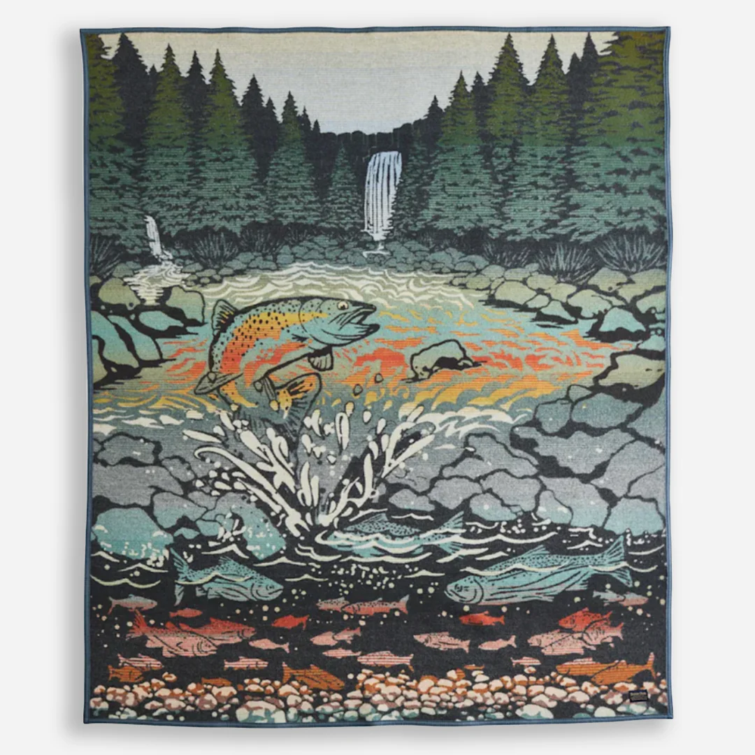 Jacquard Blanket - Salmon Falls - Image 3