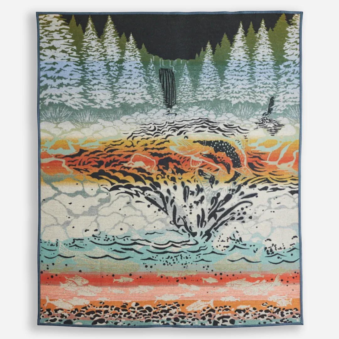 Jacquard Blanket - Salmon Falls - Image 4