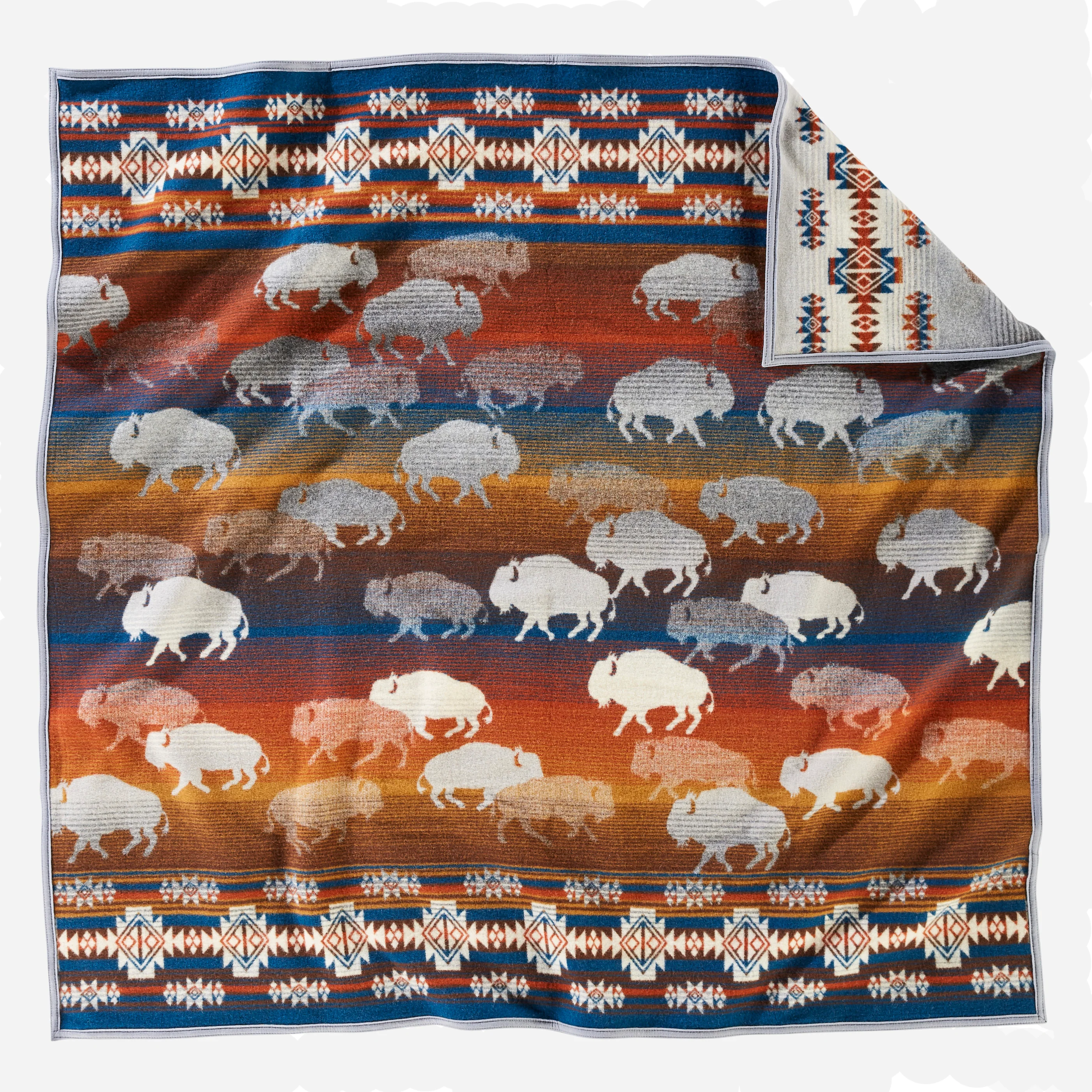 Jacquard Throw - Prairie Rush Hour Grey - Image 2