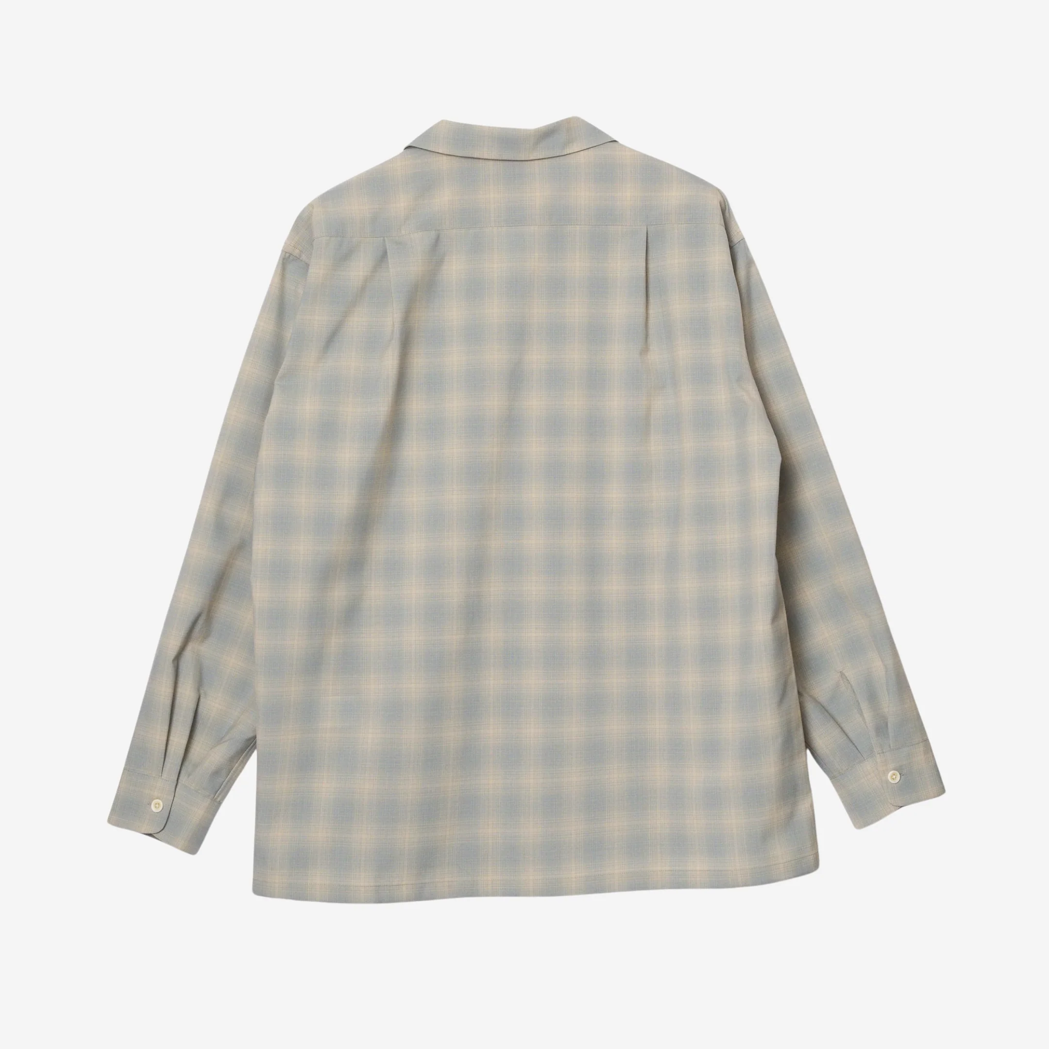 Open Collar Shirt - Sage/Ecru - Image 2