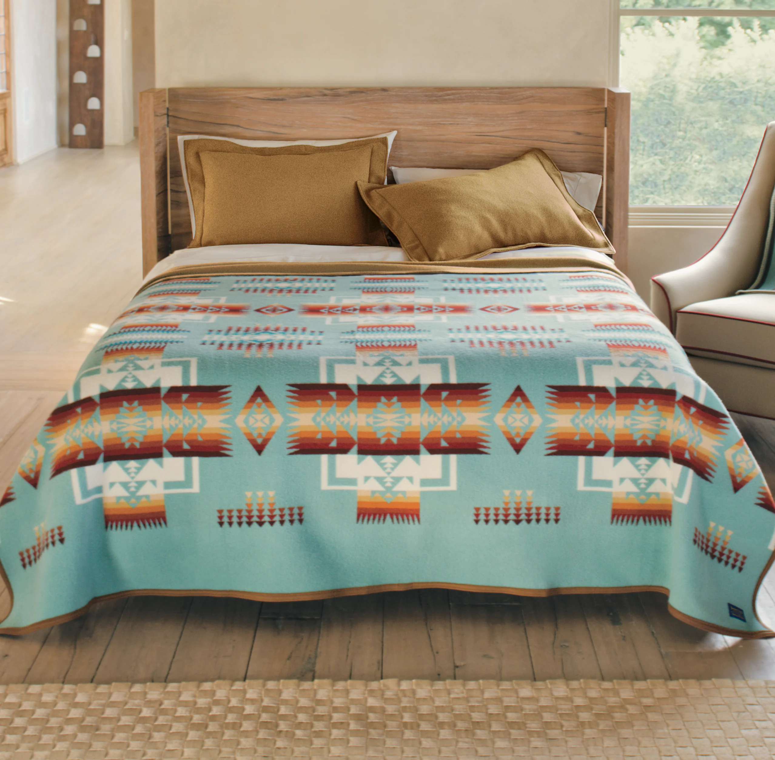 Chief Joseph Blanket - Aqua - Image 2