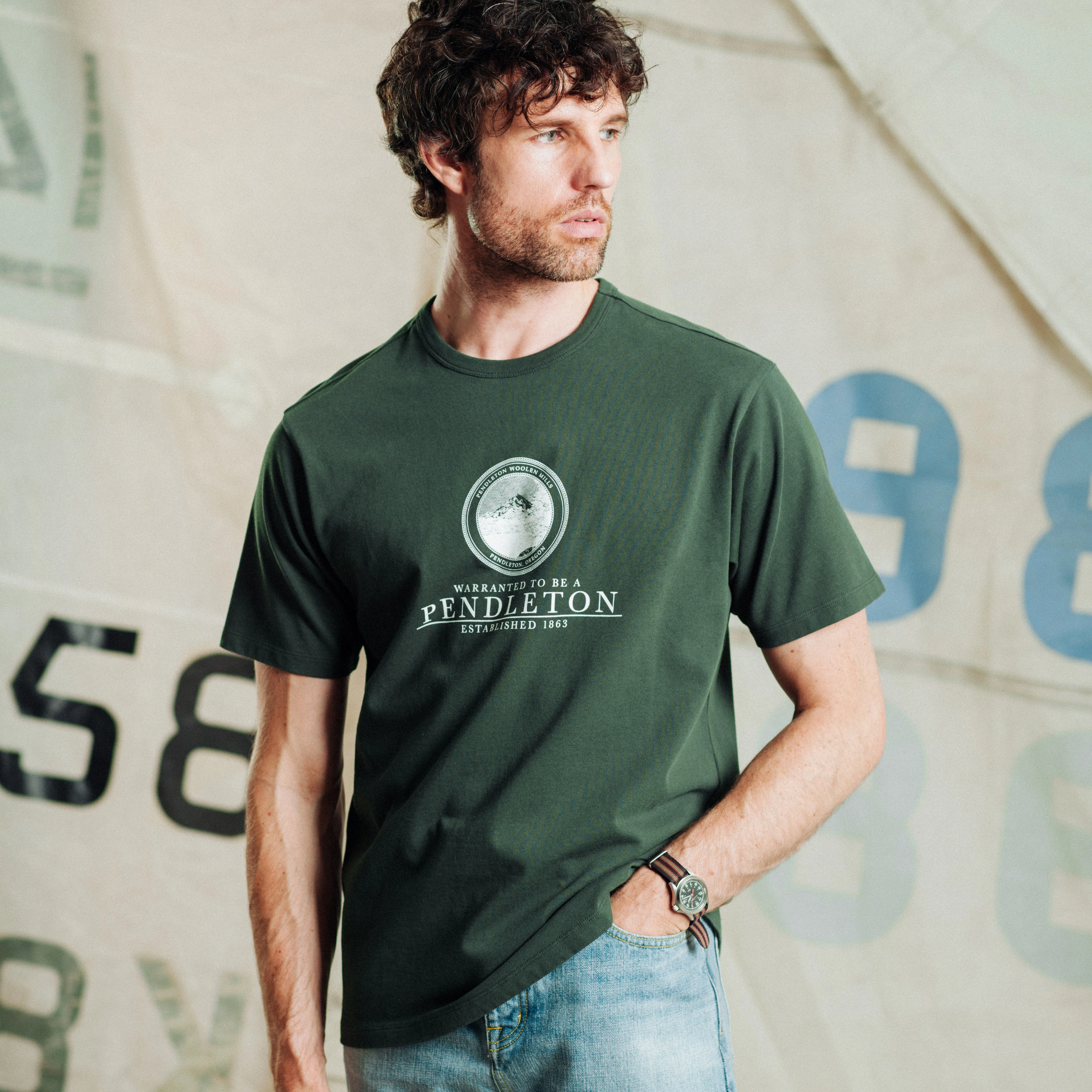 Collegiate T-Shirt - Dark Green - Image 6