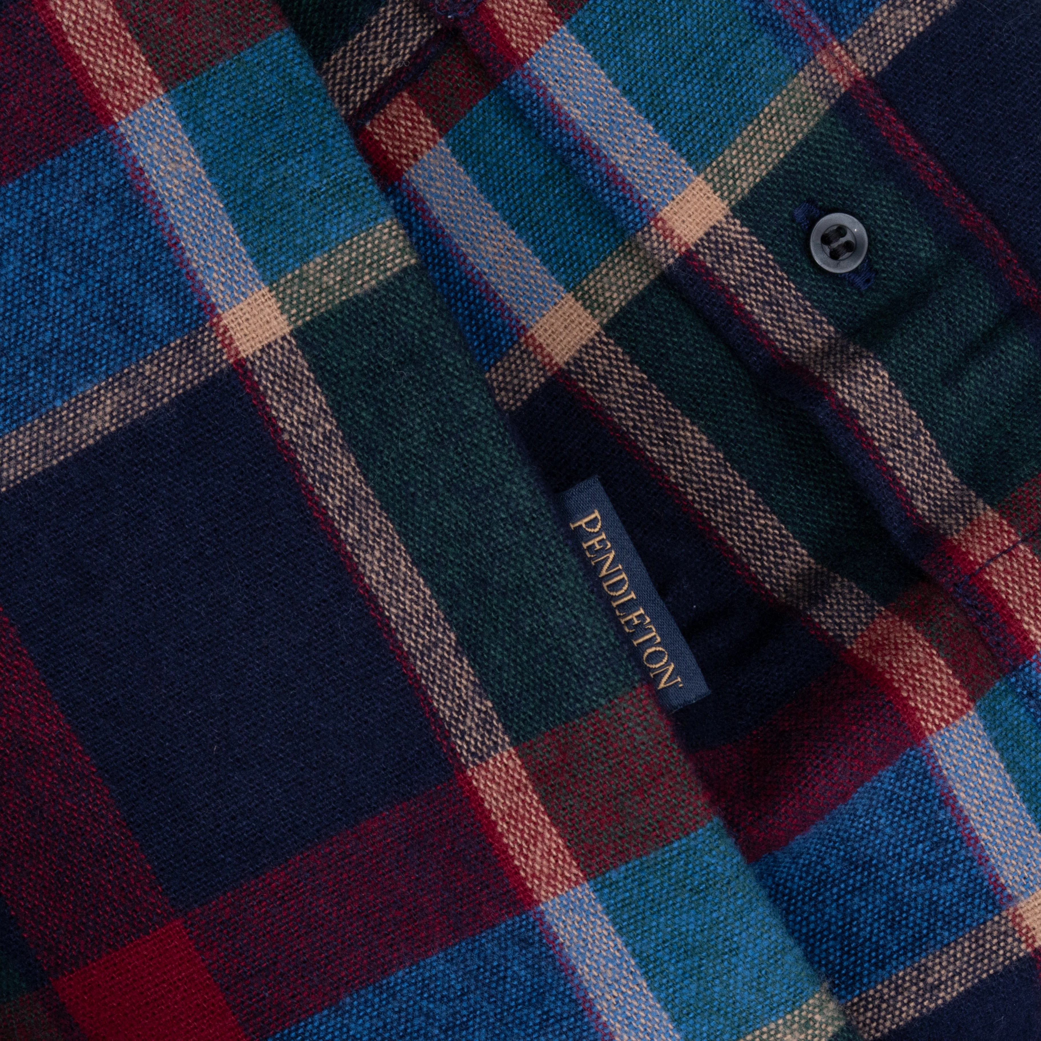 Lined Collar Shirt - Blue/Red Plaid - Image 3
