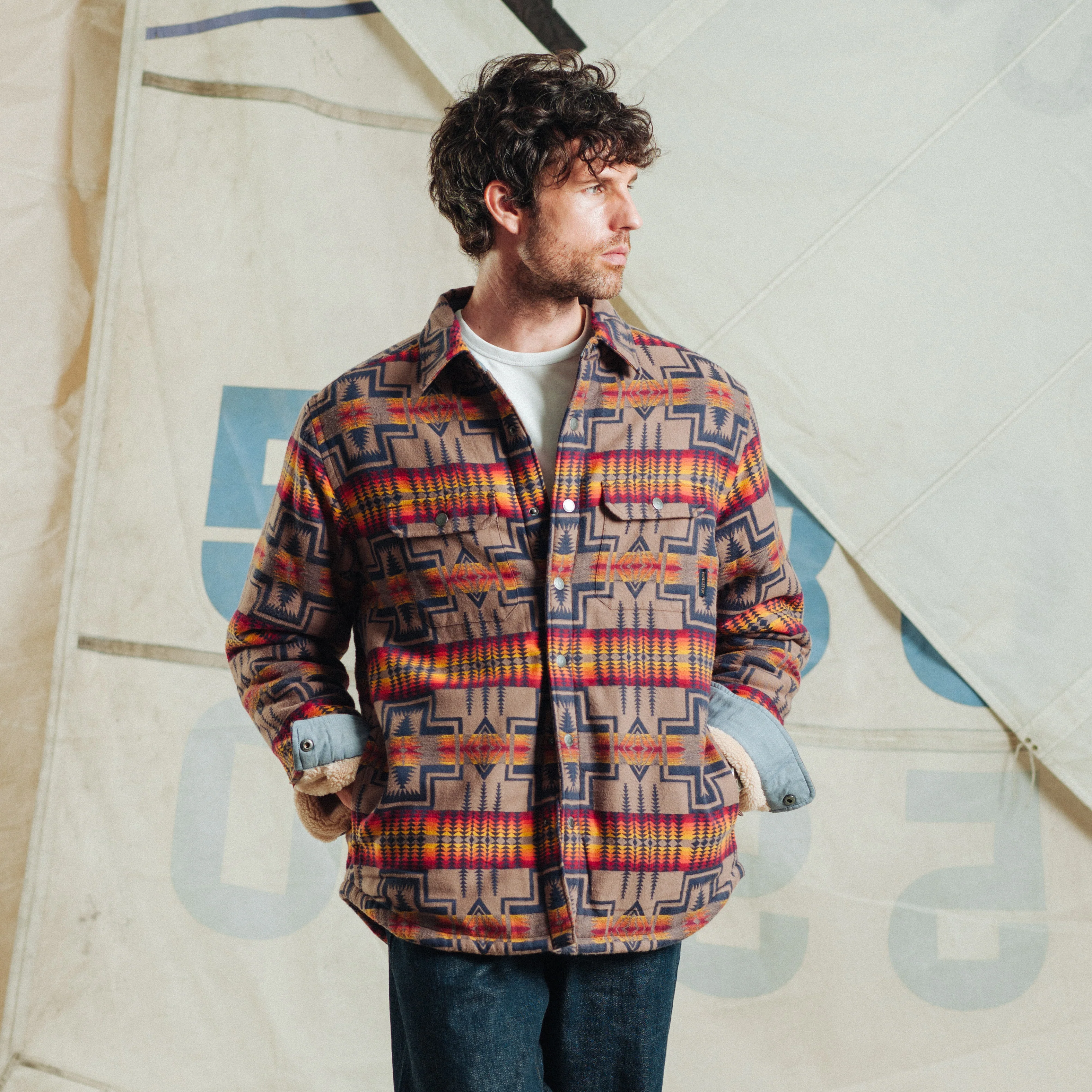 Bay City Sherpa Jacket - Harding Navy - Image 6