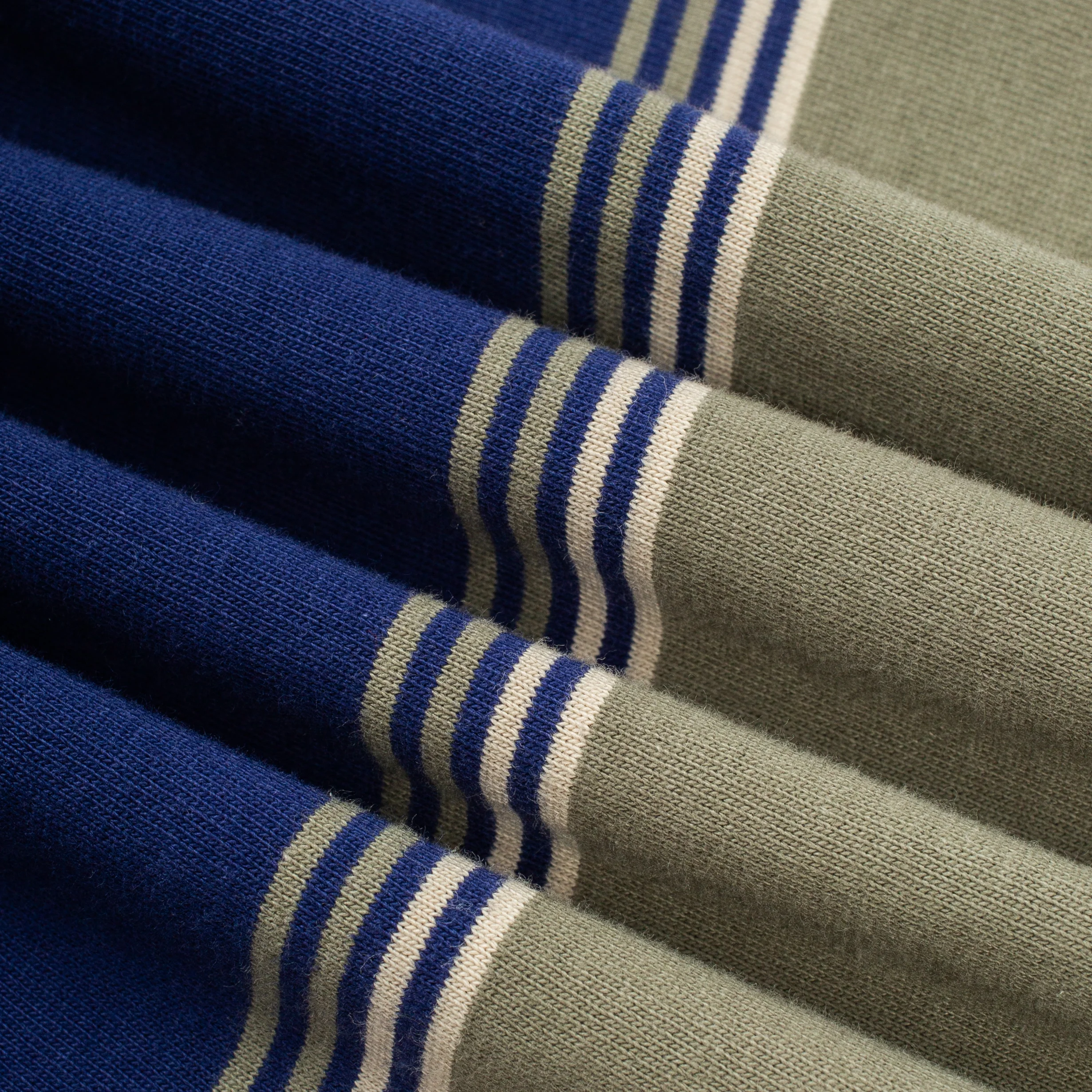 Heavyweight Striped T-Shirt - Green/Blue - Image 3