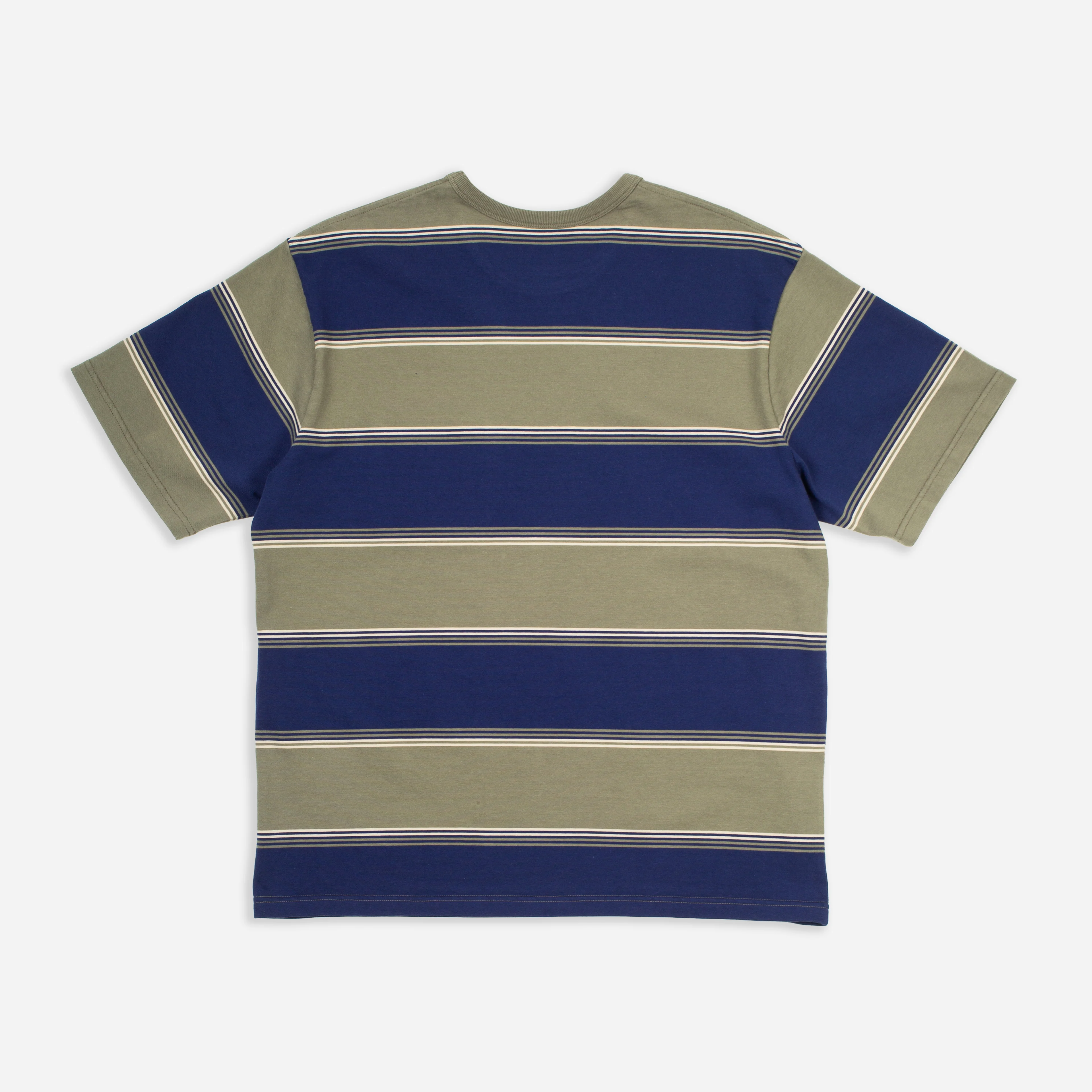 Heavyweight Striped T-Shirt - Green/Blue - Image 4