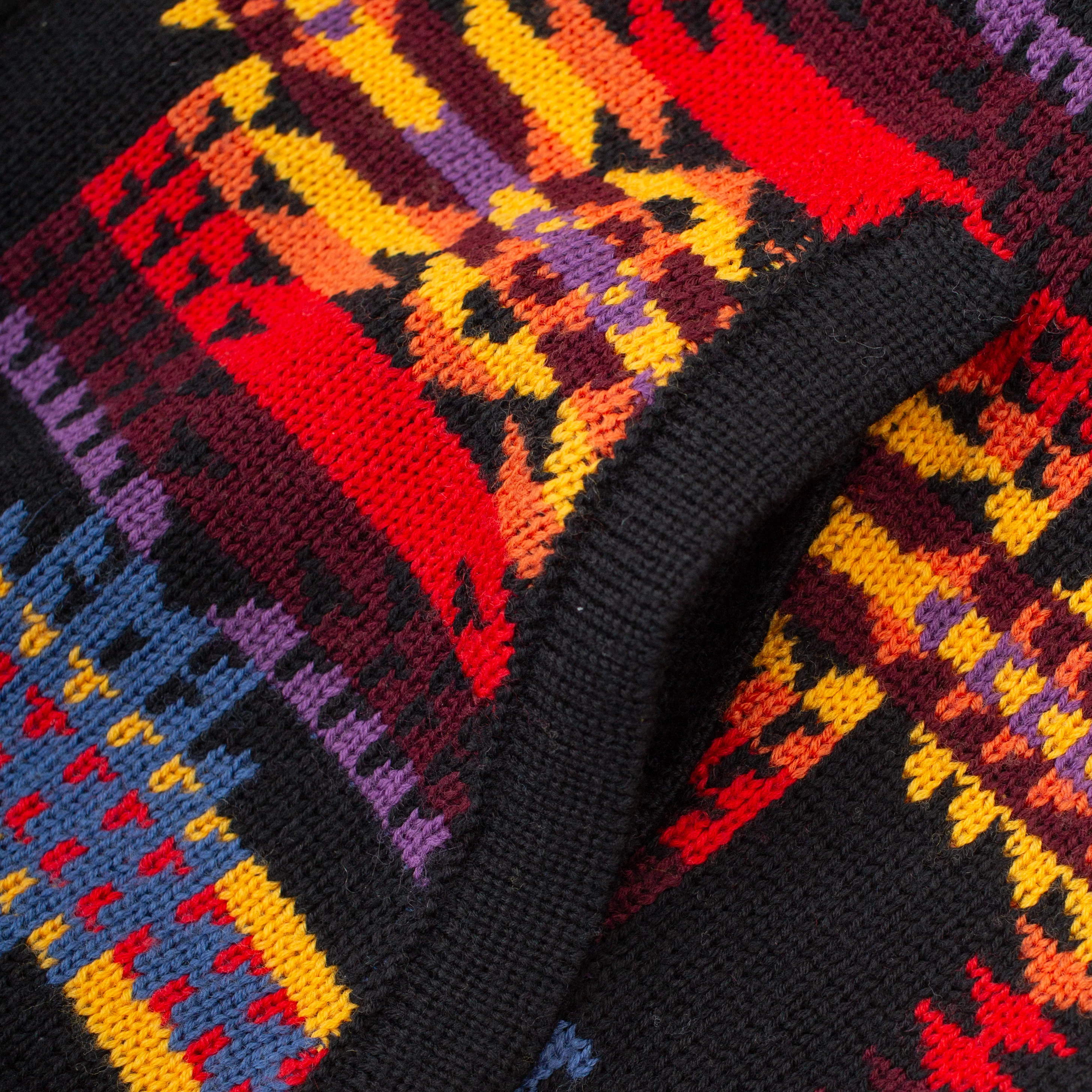 Jacquard Vintage Vest - Black/Multi - Image 3