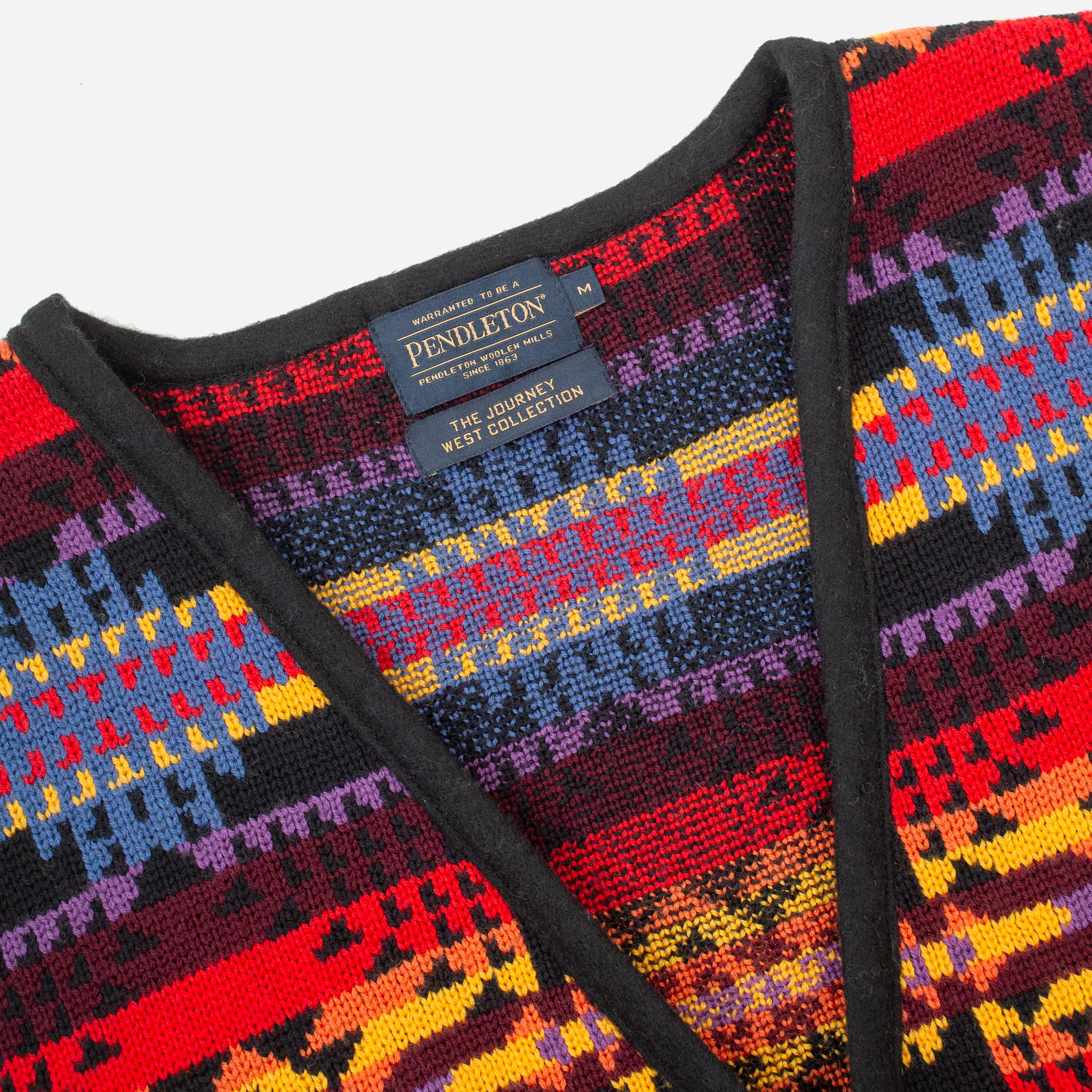Jacquard Vintage Vest - Black/Multi - Image 4