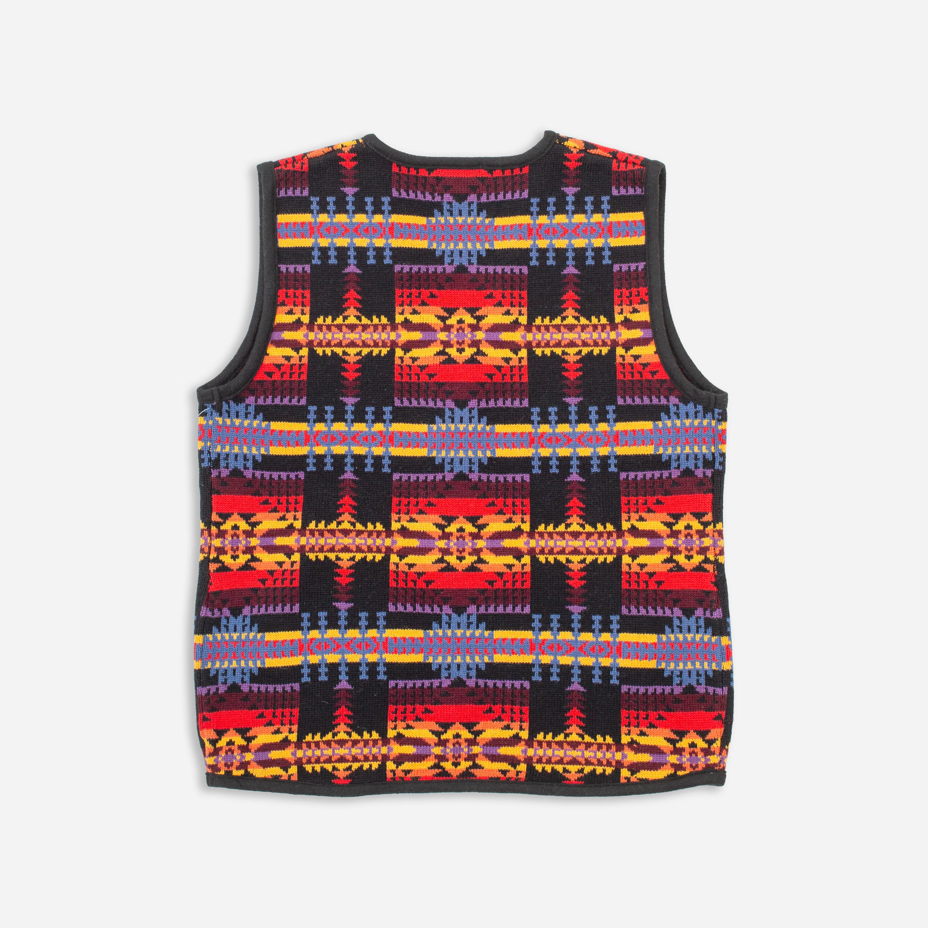 Jacquard Vintage Vest - Black/Multi - Image 5